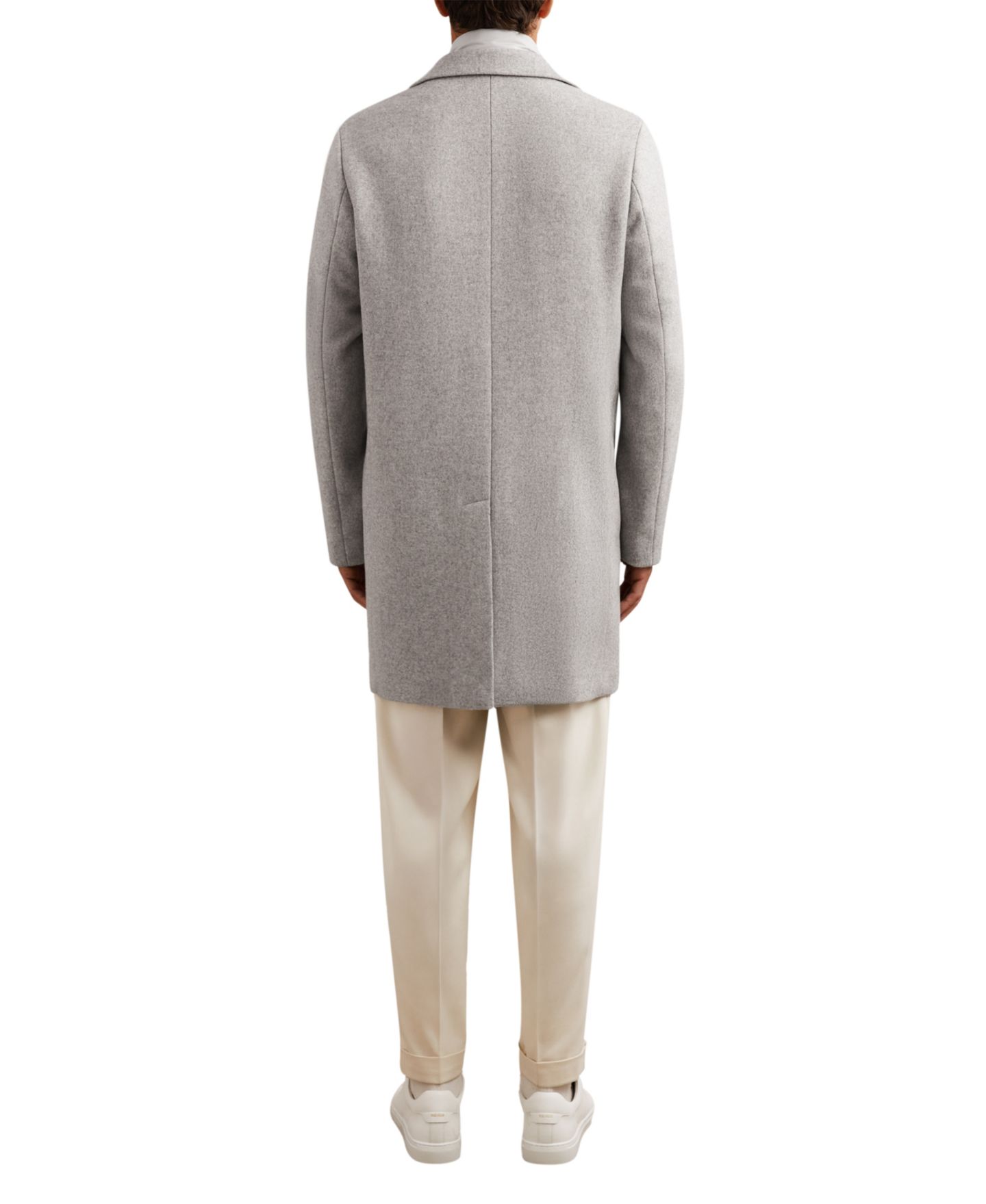 Мужское пальто REISS Gable Removable-Padded-Gilet Wool-Blend Single-Breasted Overcoat, цвет: Мягкий серый — фото 2