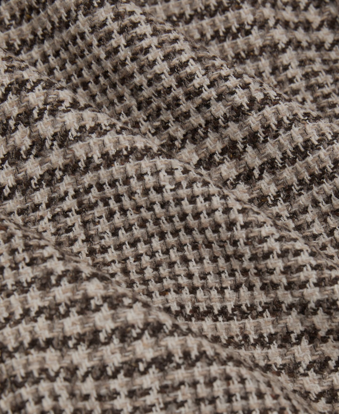 Мужское пальто REISS Tuscan Wool-Blend Houndstooth Single-Breasted, цвет: Коричневый / Белый — фото 3
