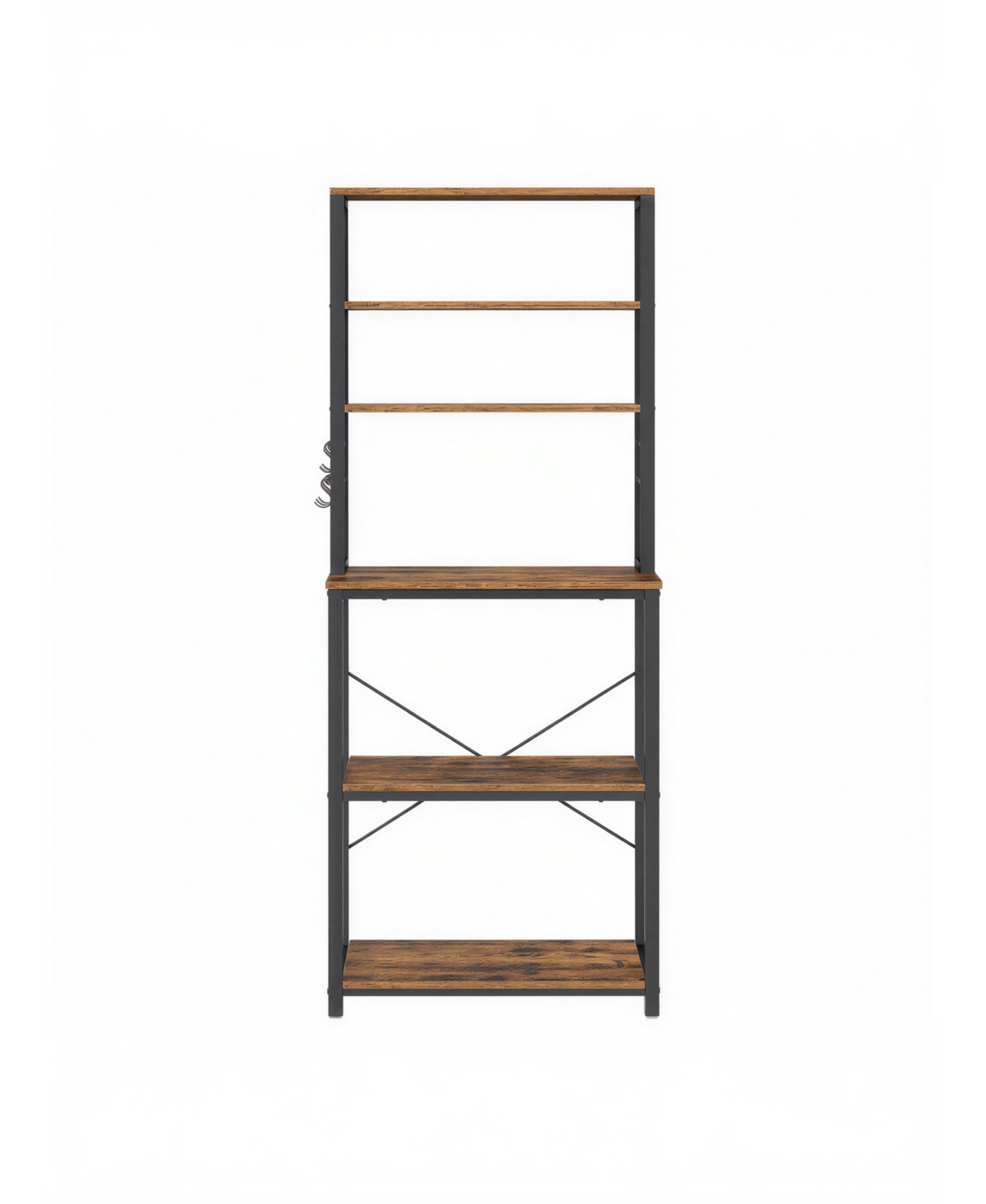 SongmicsHome 6-Tier Baker's Rack, Heavy Duty Kitchen Storage Shelf with Hooks