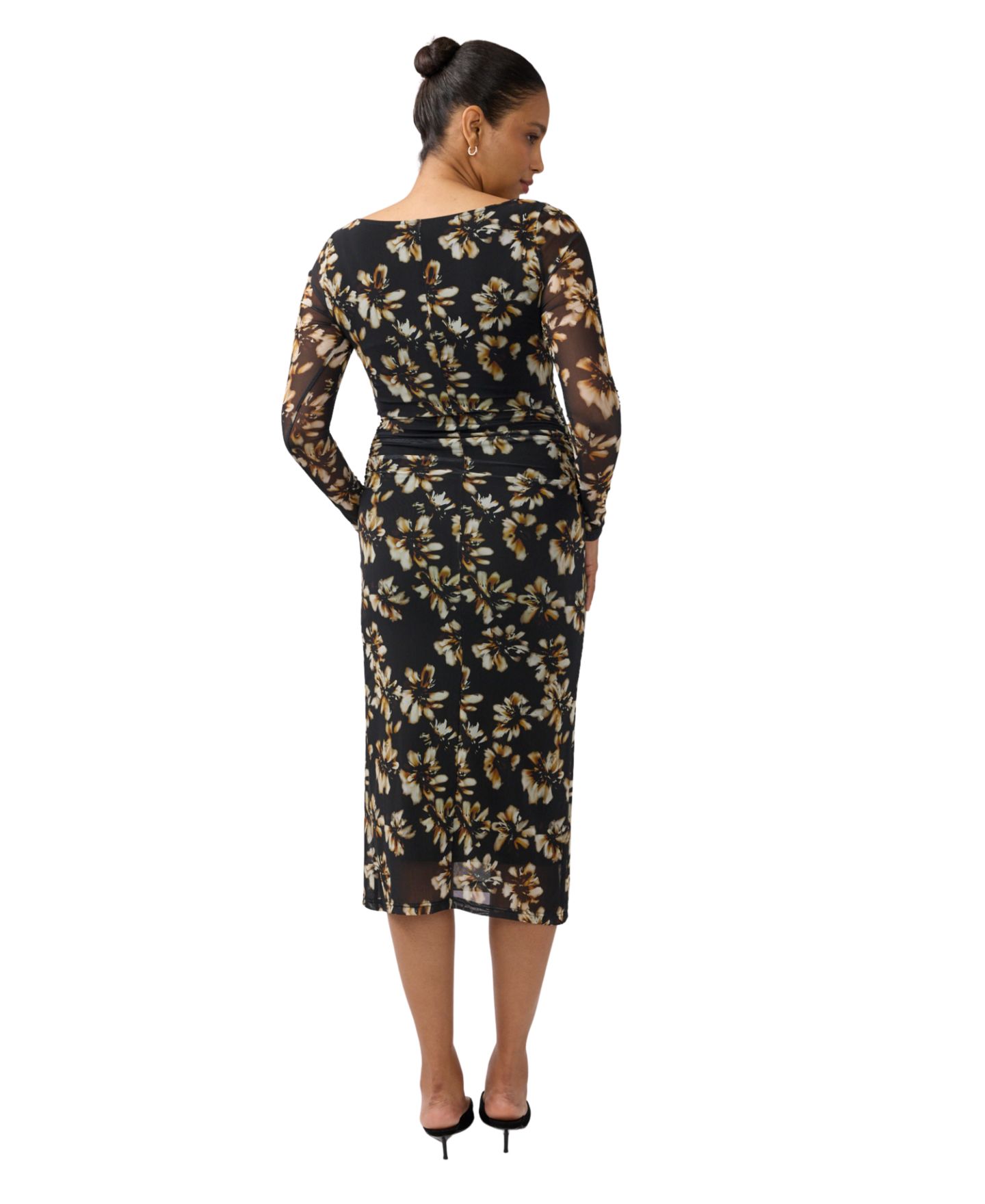 Женское платье Ingrid + Isabel Maternity Long Sleeve Floral Midi, цвет: Коричневый — фото 3