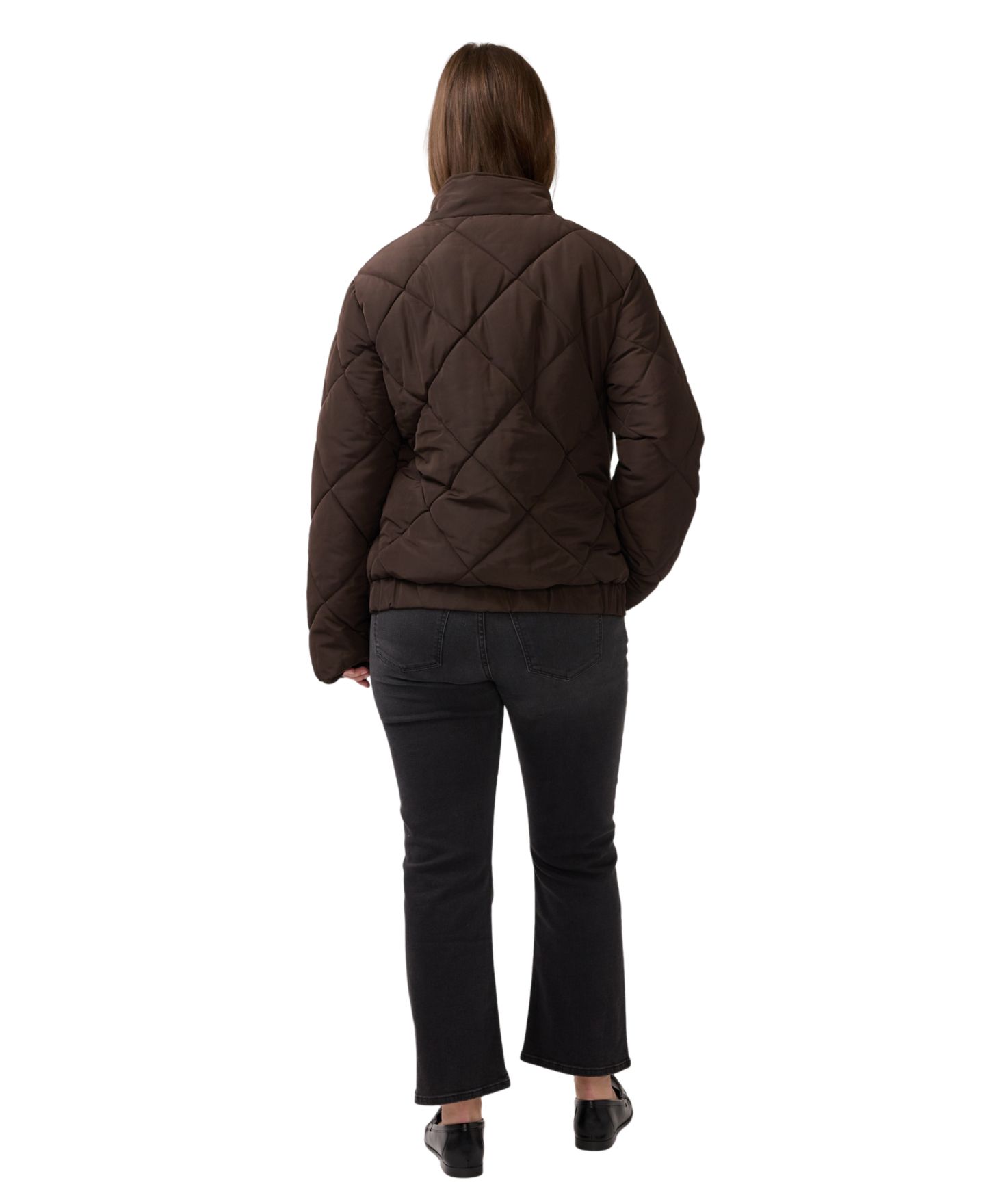 Женская куртка Ingrid + Isabel Maternity Grow With You Raglan Insulated Puffer, цвет: Тёмный шоколадный — фото 3
