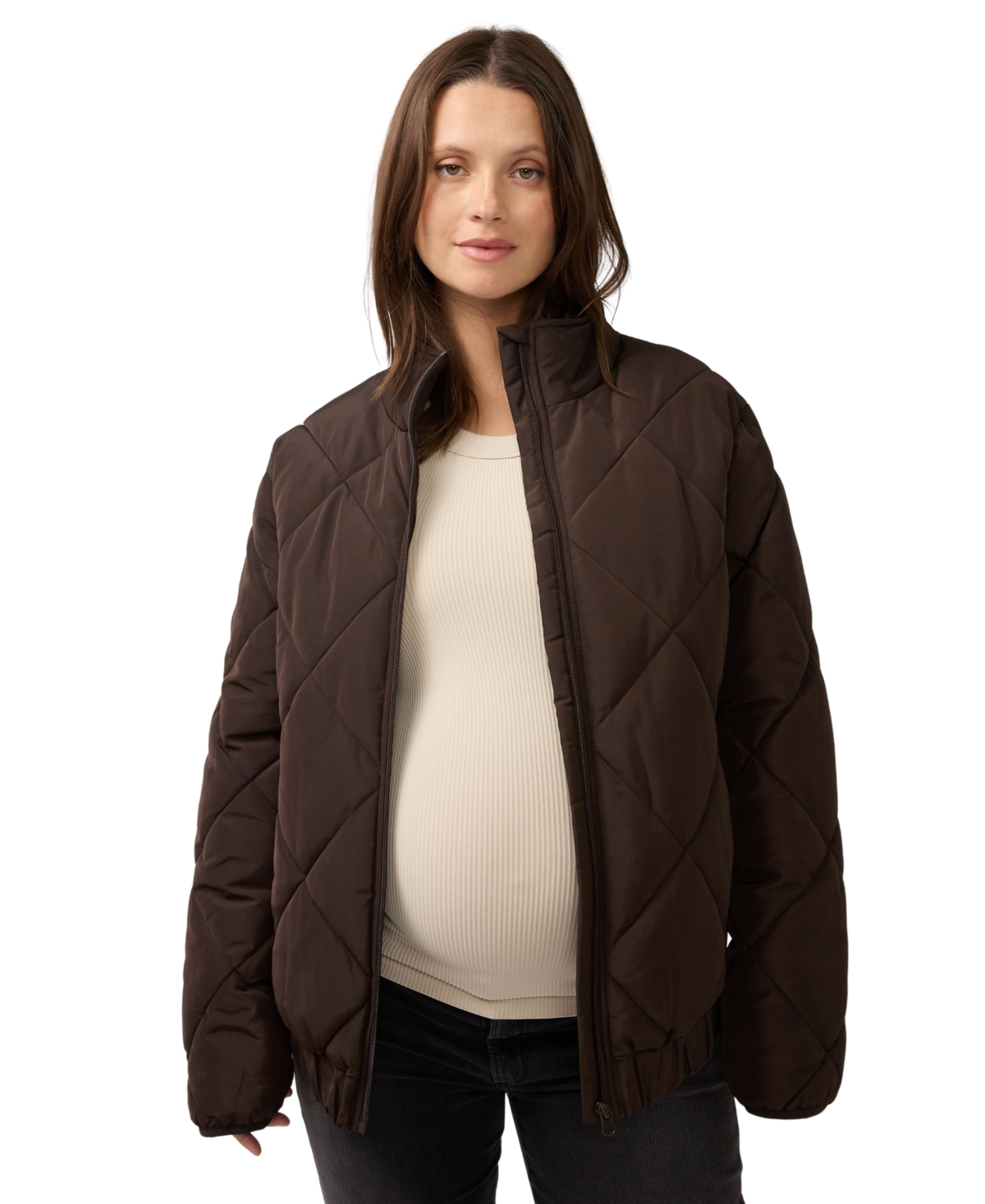 Ingrid + Isabel Maternity Grow With You Raglan Insulated Puffer Jacket