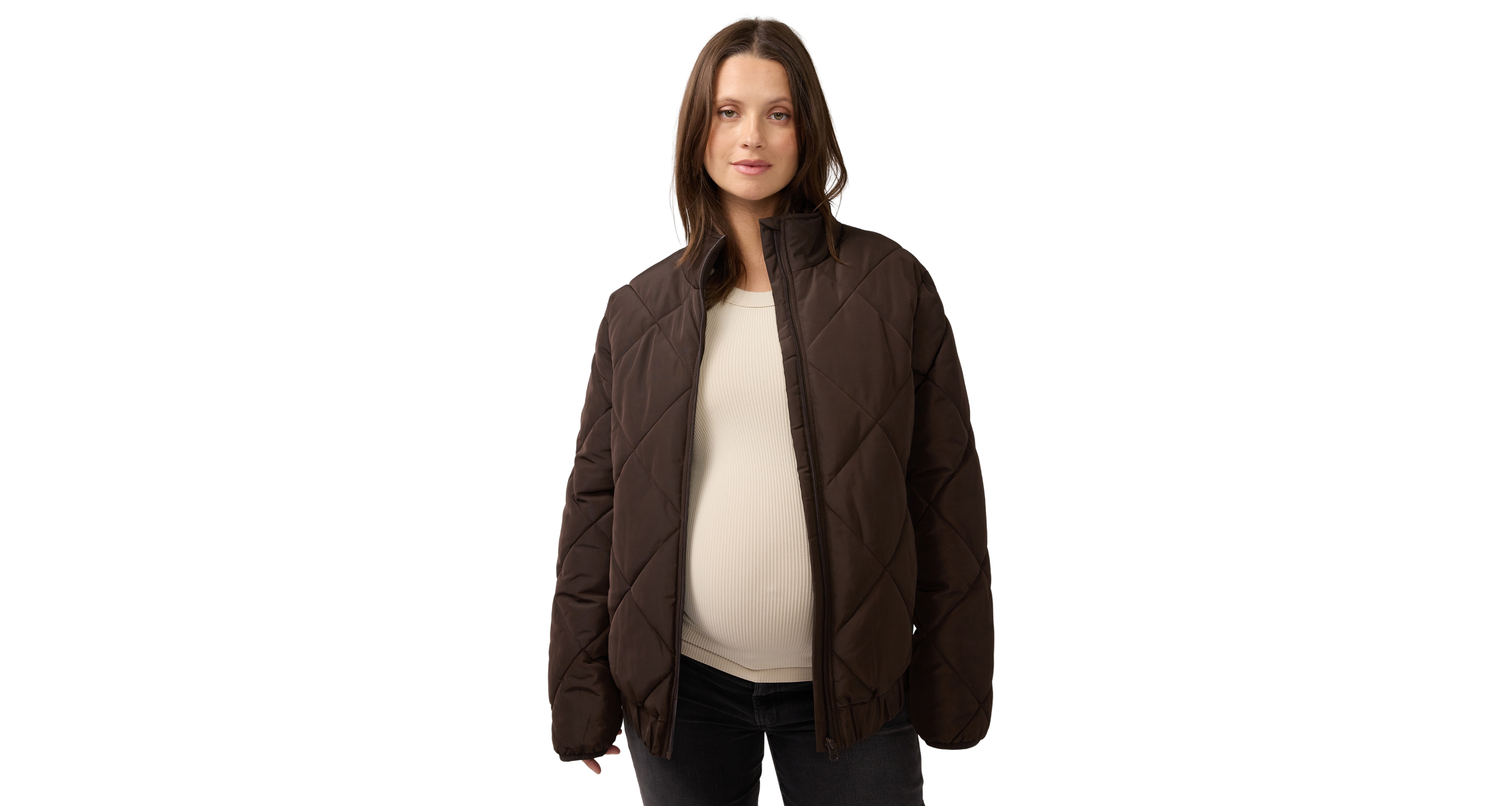 Ingrid + Isabel Maternity Grow With You Raglan Insulated Puffer Jacket
