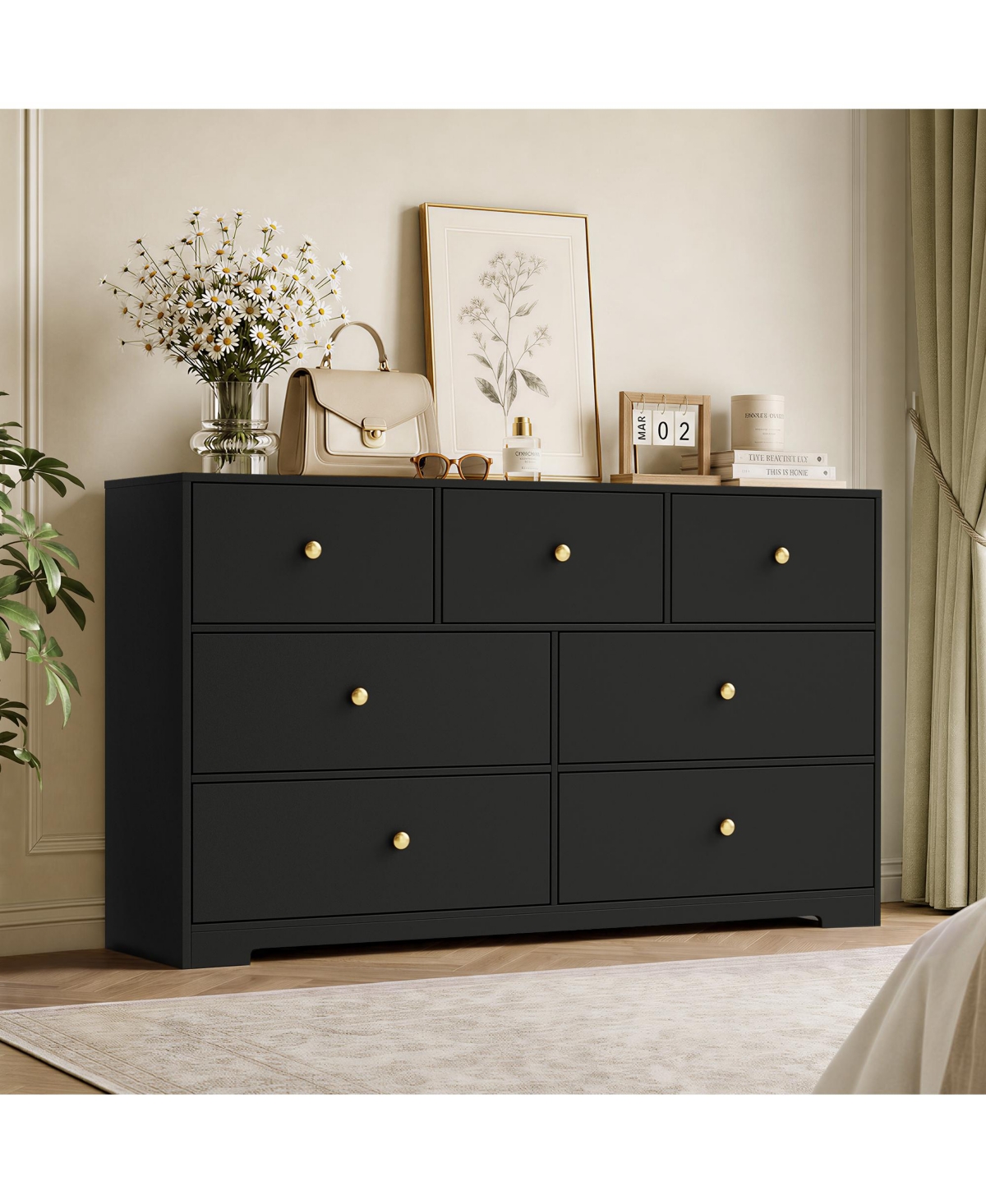Gaomon Modern 7-Drawer Dresser with Wide Storage, Tall Chest of Drawers for Bedroom