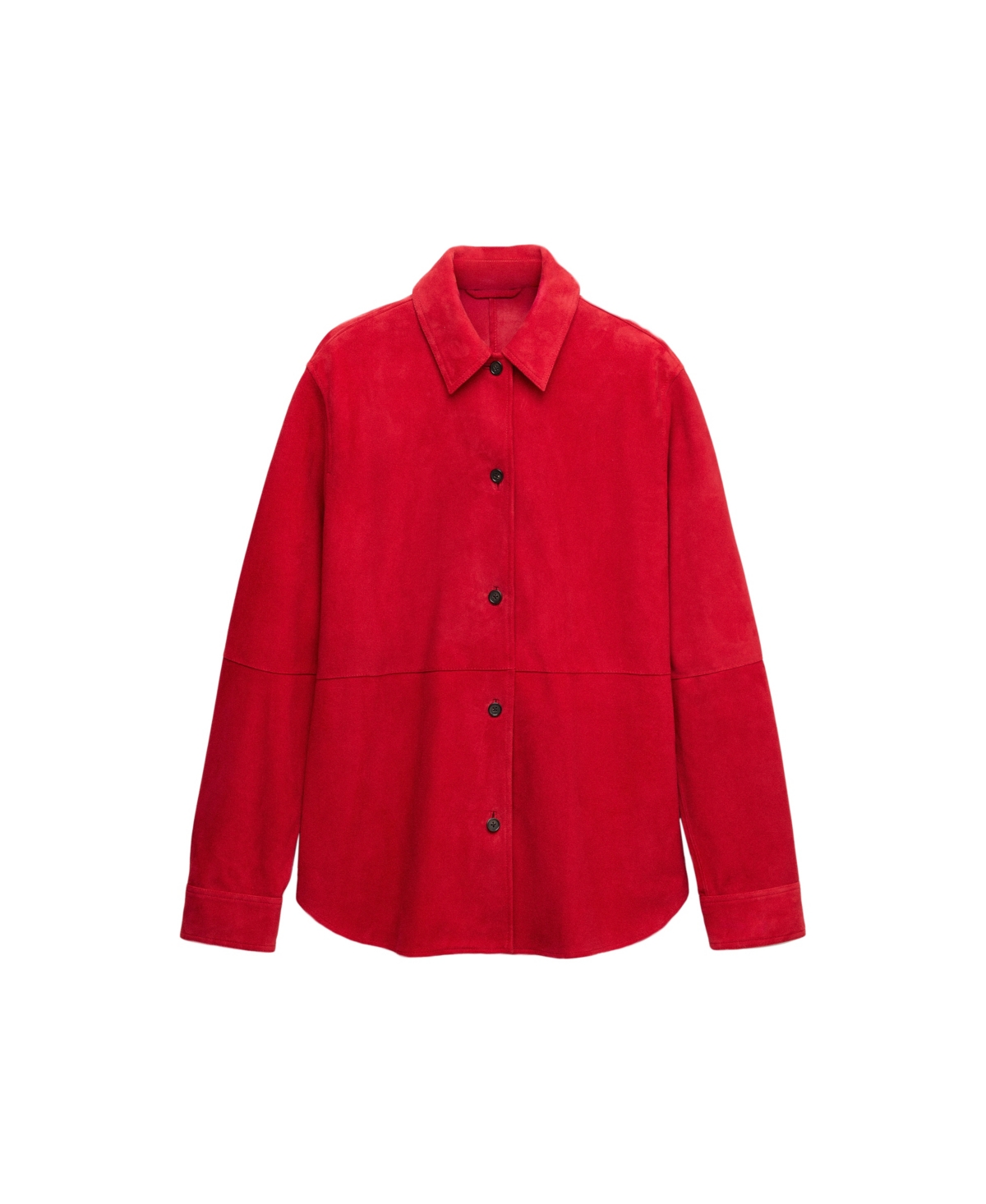 Mango Women's Oversized Suede Button-Up Shirt