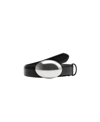 Women's Selection Leather Oval-Buckle Belt