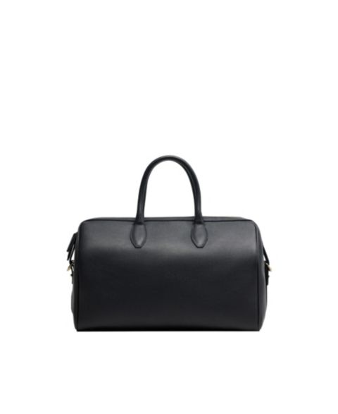 Женская сумка MANGO Selection Double-Handle Leather Work Satchel, цвет: Тёмно-синий