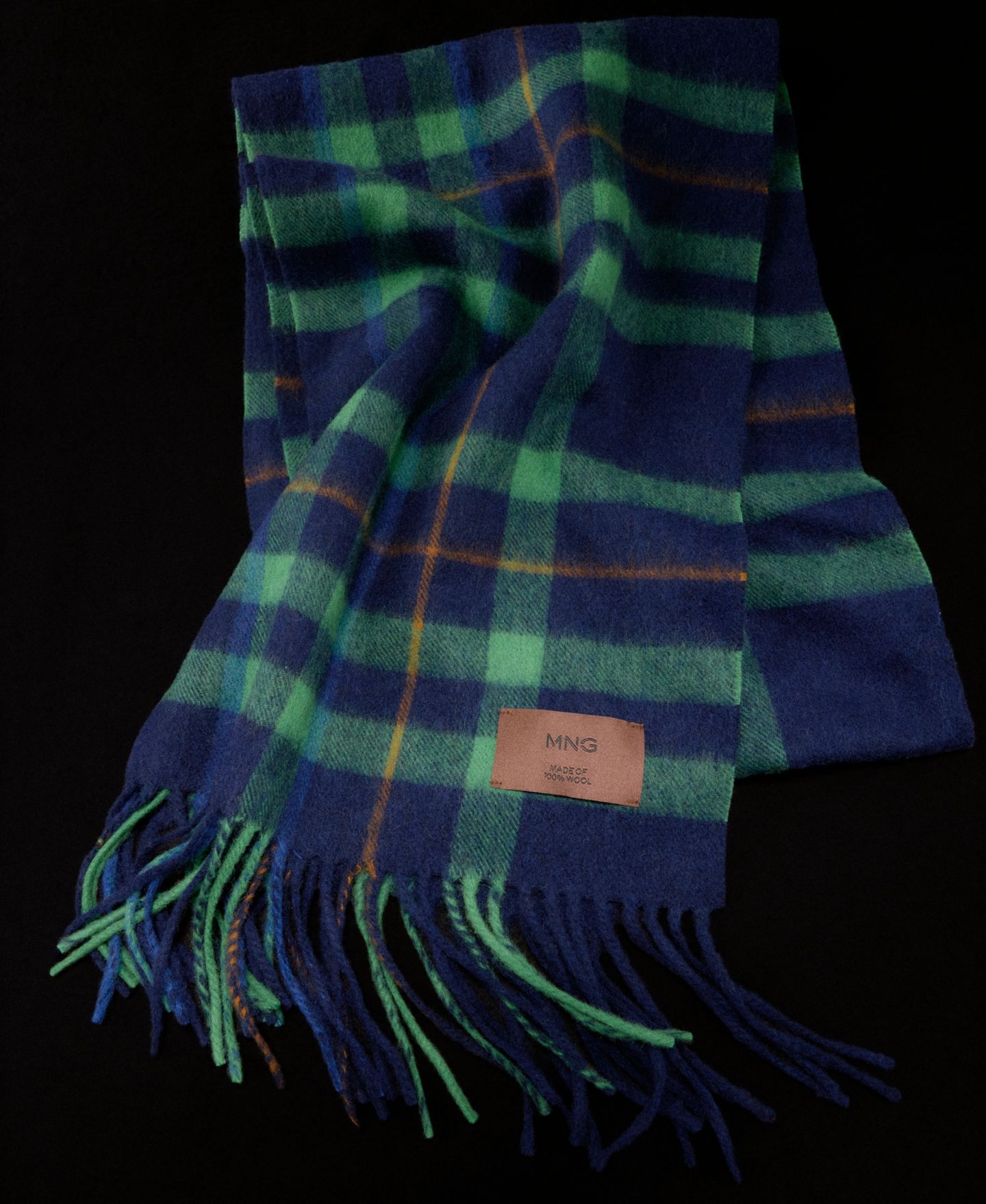 Женский шарф Mango Plaid Fringed-Edge Wool, 11.81" W x 74.80" L — фото 3