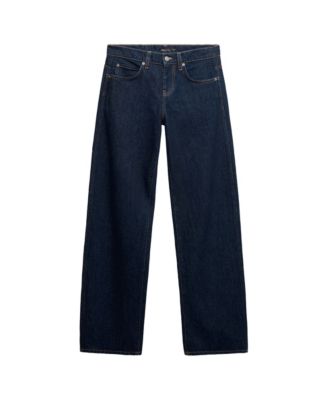 Women's Selection Low-Rise Balloon Dark-Rinse Denim Jeans