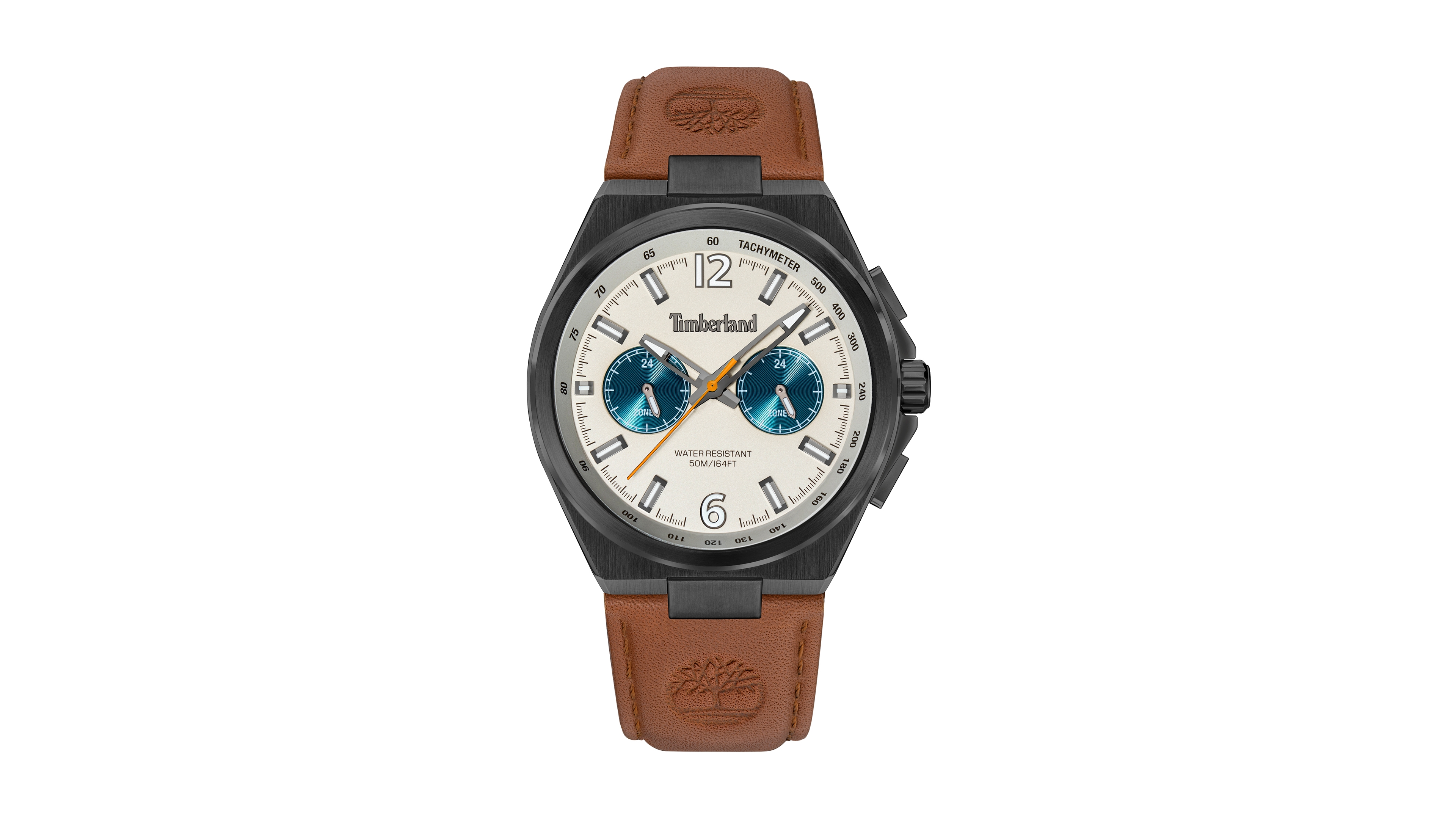 Timberland Men's Quartz Analog Genuine Leather Band Watch 43.5mm