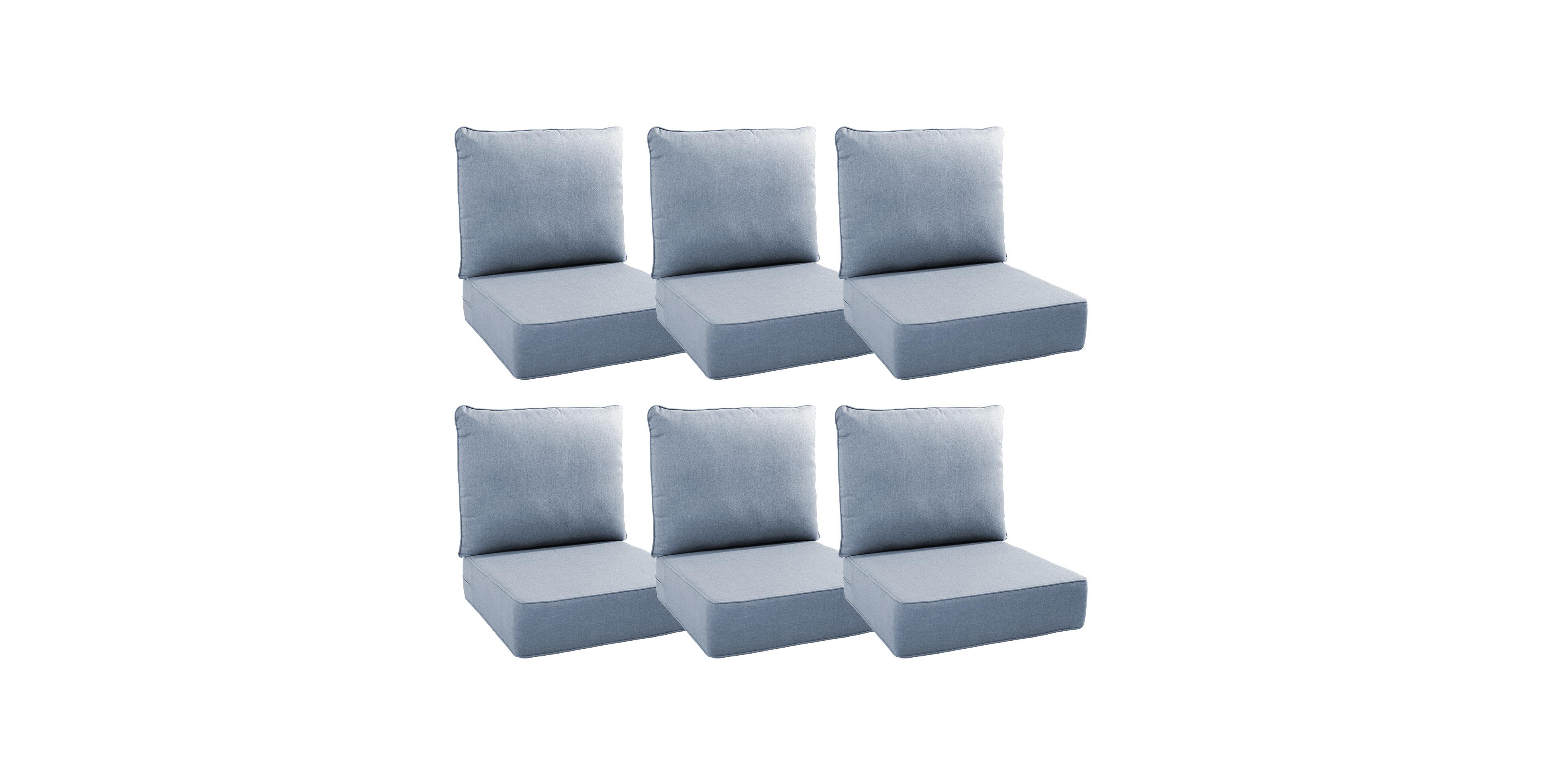 Bellefurn 24"x22"x6" Patio Thick Cushions and Pillows Set