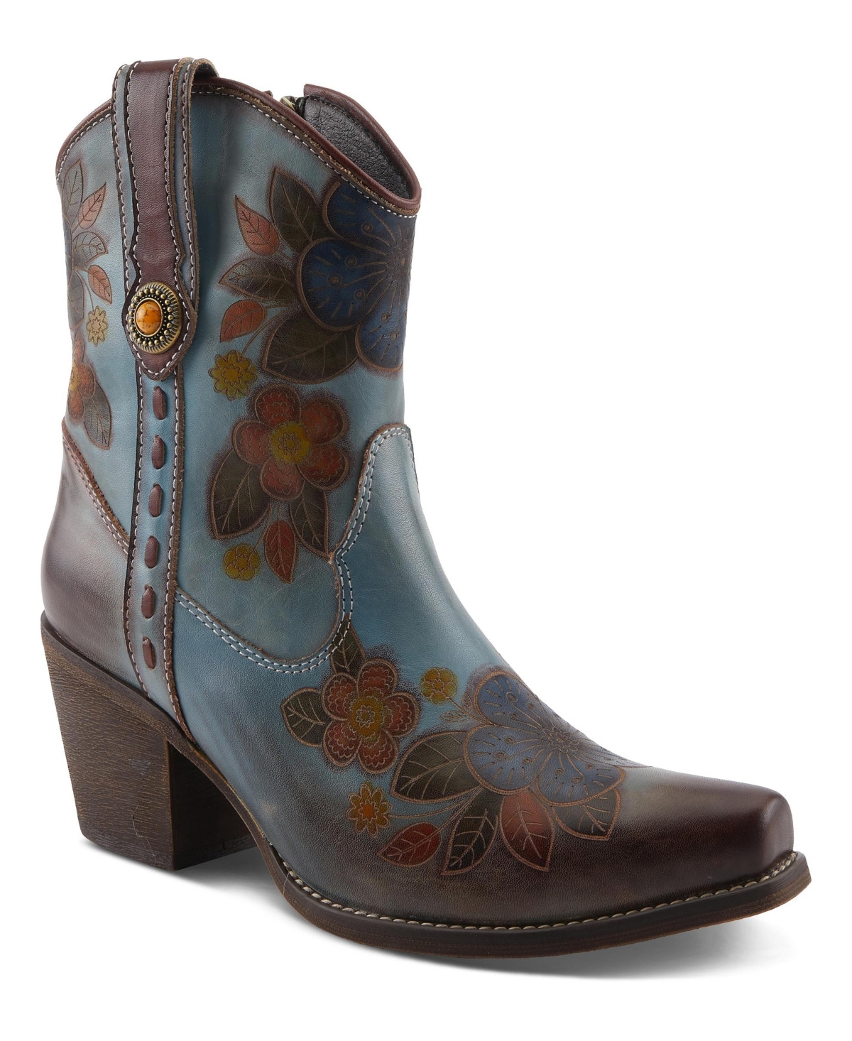 L'Artiste Women's Spring Step Cahoots Bootie with Floral Embroidery