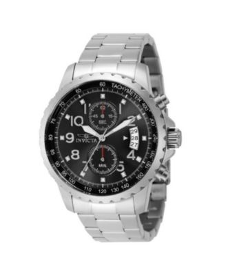 Men's Quartz Chronograph Specialty Steel-Tone Stainless Steel Watch, 47mm, 69789