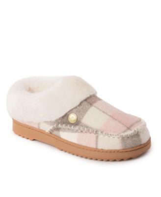 Women's Nyla Plaid Moc Toe Clog Slippers