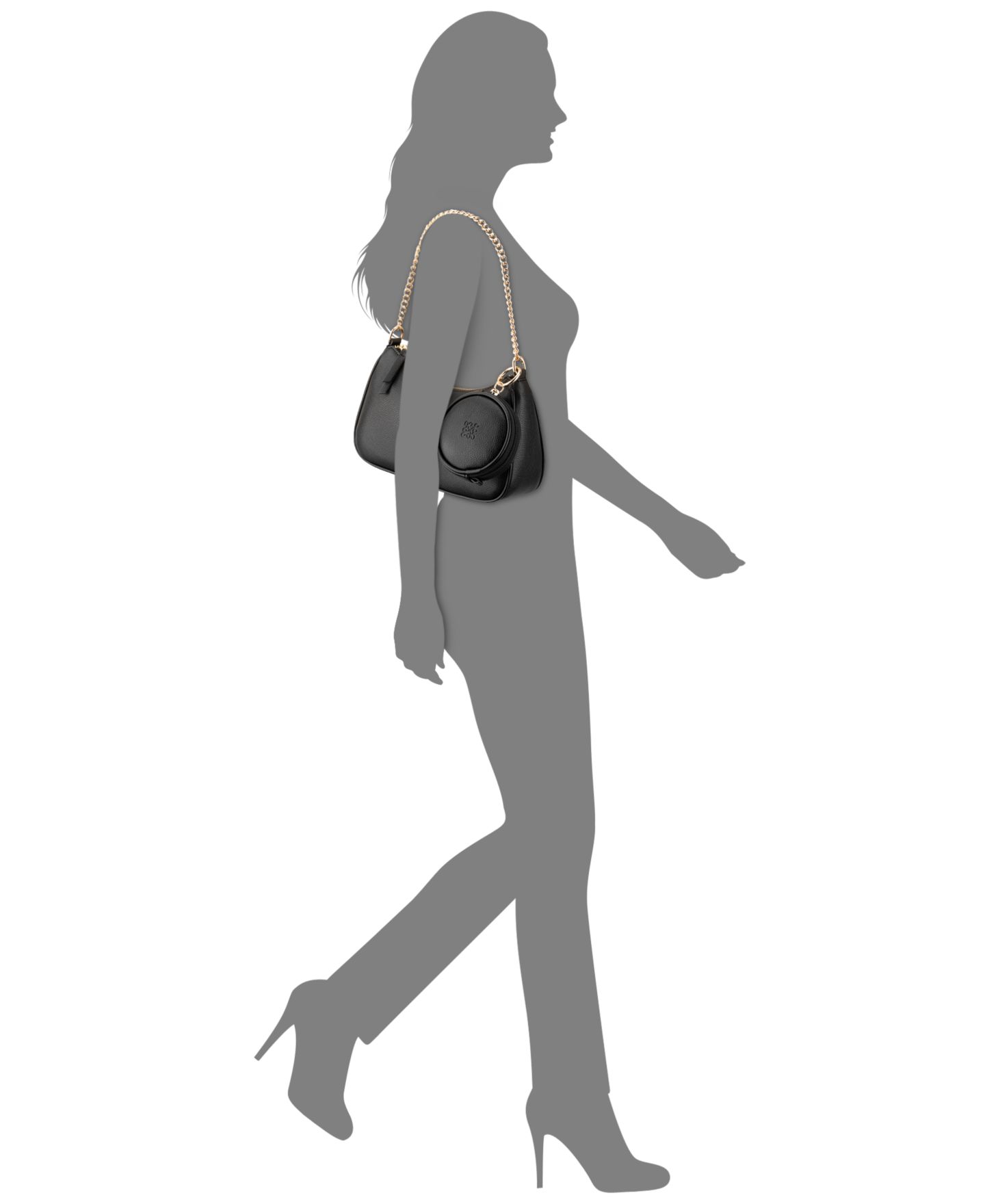 Женская сумка Nine West Luela Small Convertible Crossbody Shoulder Handbag, цвет: Чёрный — фото 6