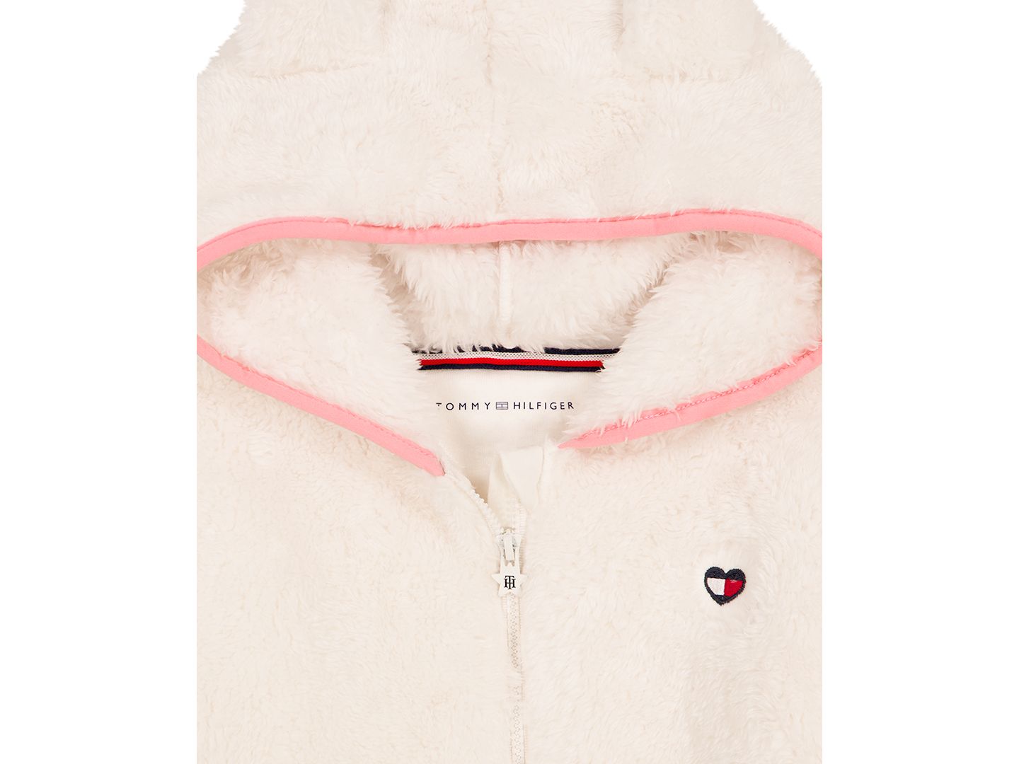 Комплекты Tommy Hilfiger Sherpa Full-Zip Hoodie, T-Shirt and Wide-Leg Pants, 3-Piece Set для девочек-малышей, цвет: Морской розовый — фото 3