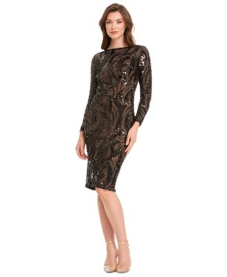 Women's Emmalyn Long-Sleeve Boat Neck Dress
