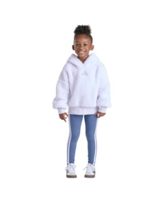 Girls' 2T-6X Long-Sleeve Sherpa Hoodie and Leggings, 2-Piece Set