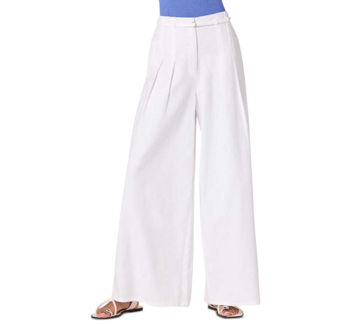 Astr the Label Women's Aiden High-Rise Wide Leg Woven Pants - White