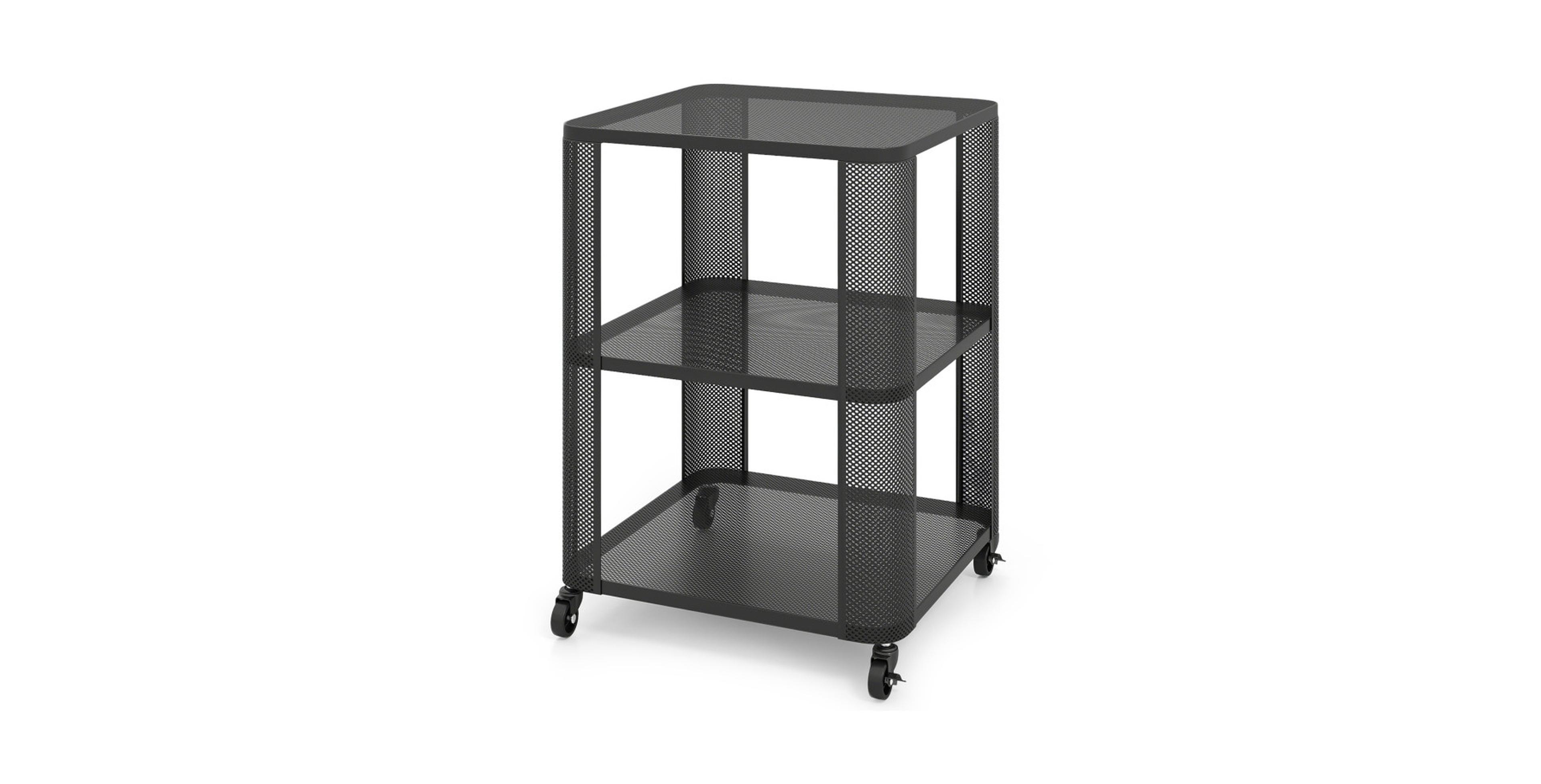 Gouun 3-Tier Rolling End Table with Lockable Caster Wheels