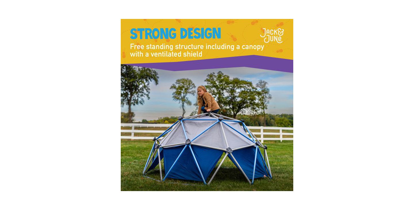 Детская игрушка Jack & June Free-Standing Jungle Gym Climber with Canopy Cover, Ages 3+ — фото 3
