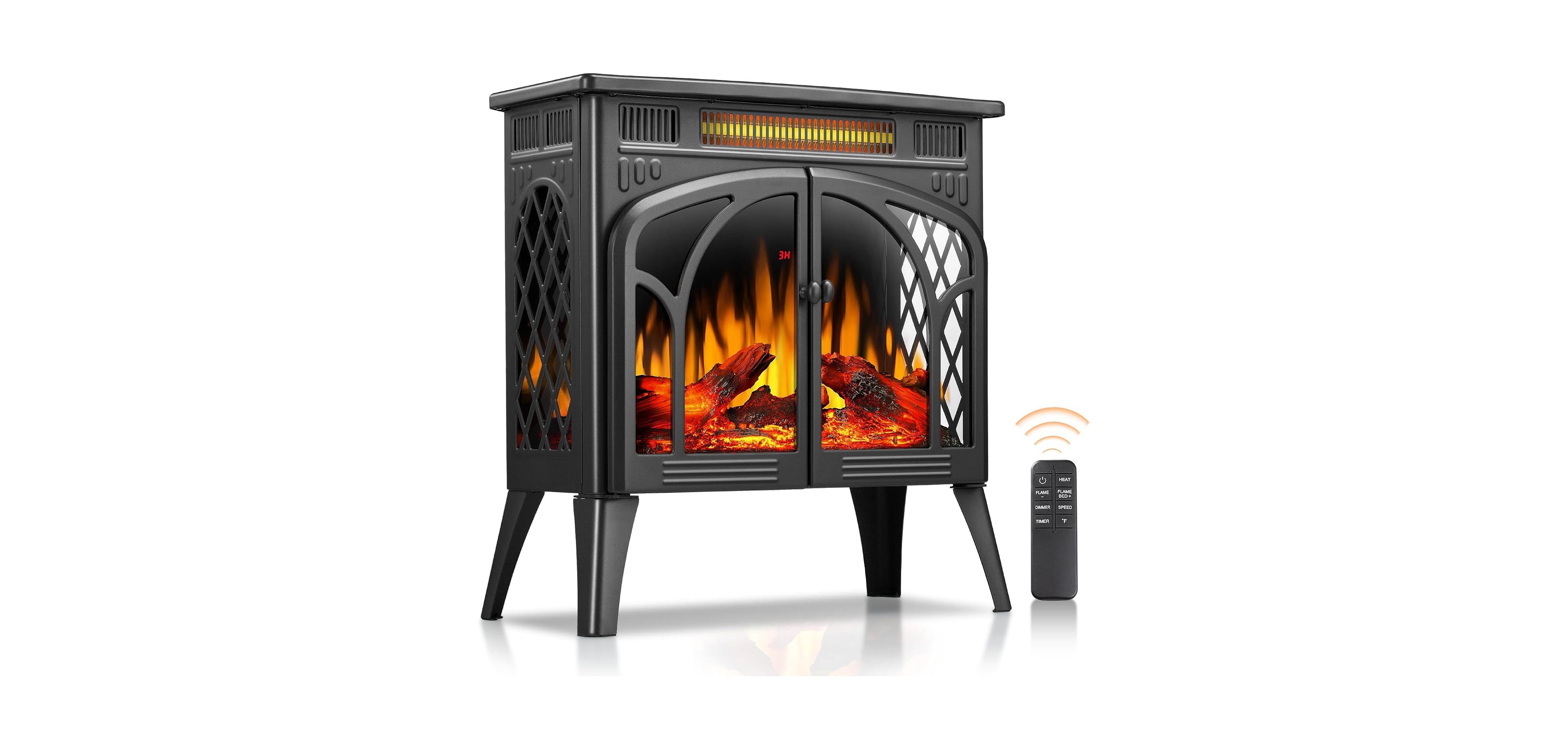Electactic 24" Portable Infrared Electric Fireplace Stove with Remote