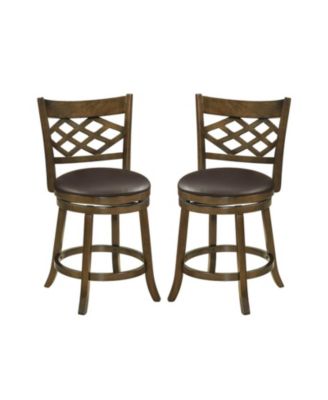 26-Inch Swivel Counter Stools on a Solid Wood Frame
