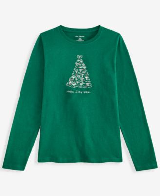 Girls' XS-XL Holly Jolly Graphic Long-Sleeve T-Shirt