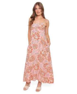 Women's Kahlie Floral-Print Square-Neck Maxi Dress