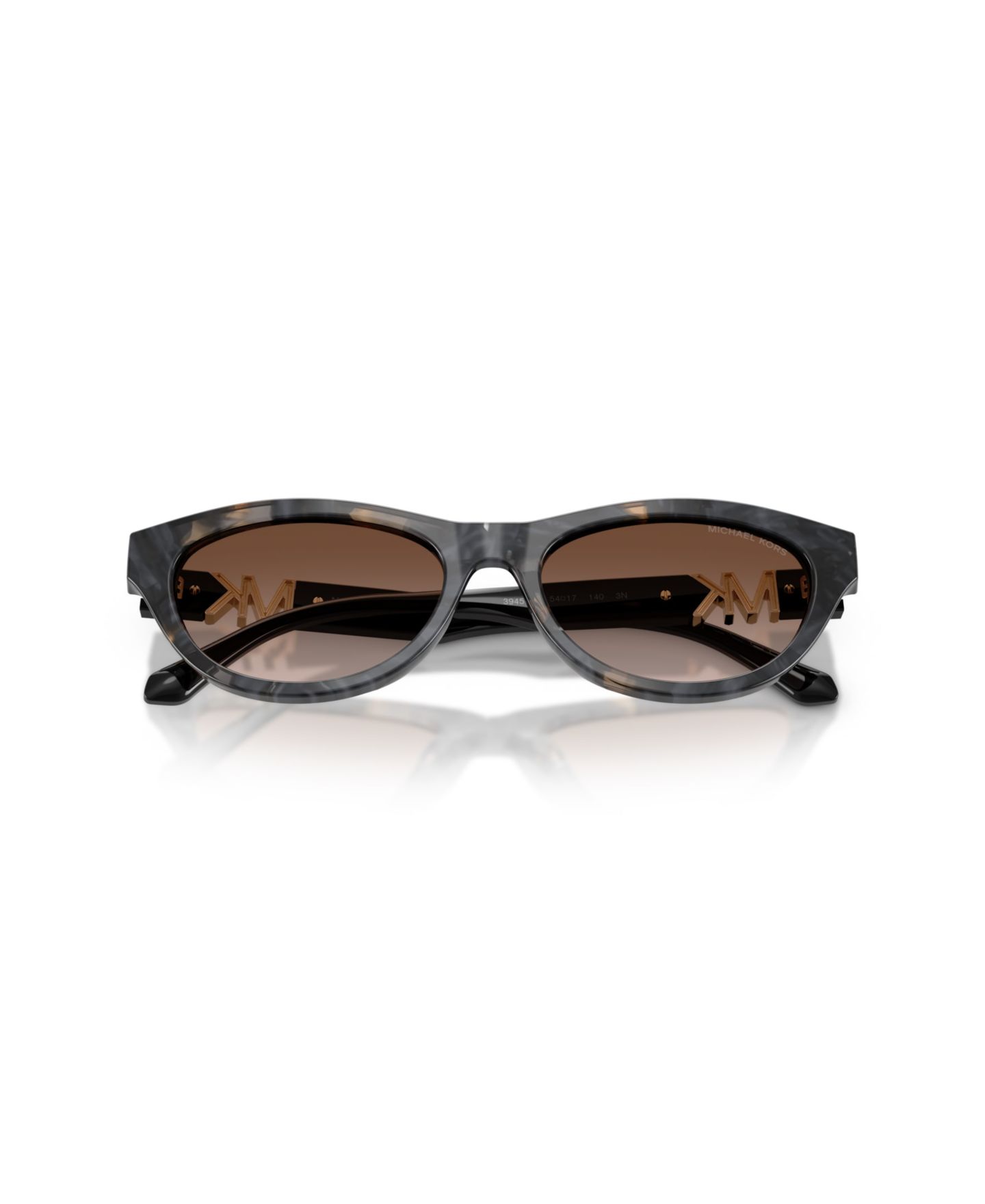Женские солнцезащитные очки Michael Kors Cat Eye Gradient Sunglasses MK2293U, цвет: Чёрный камуфляжный черепаховый — фото 4