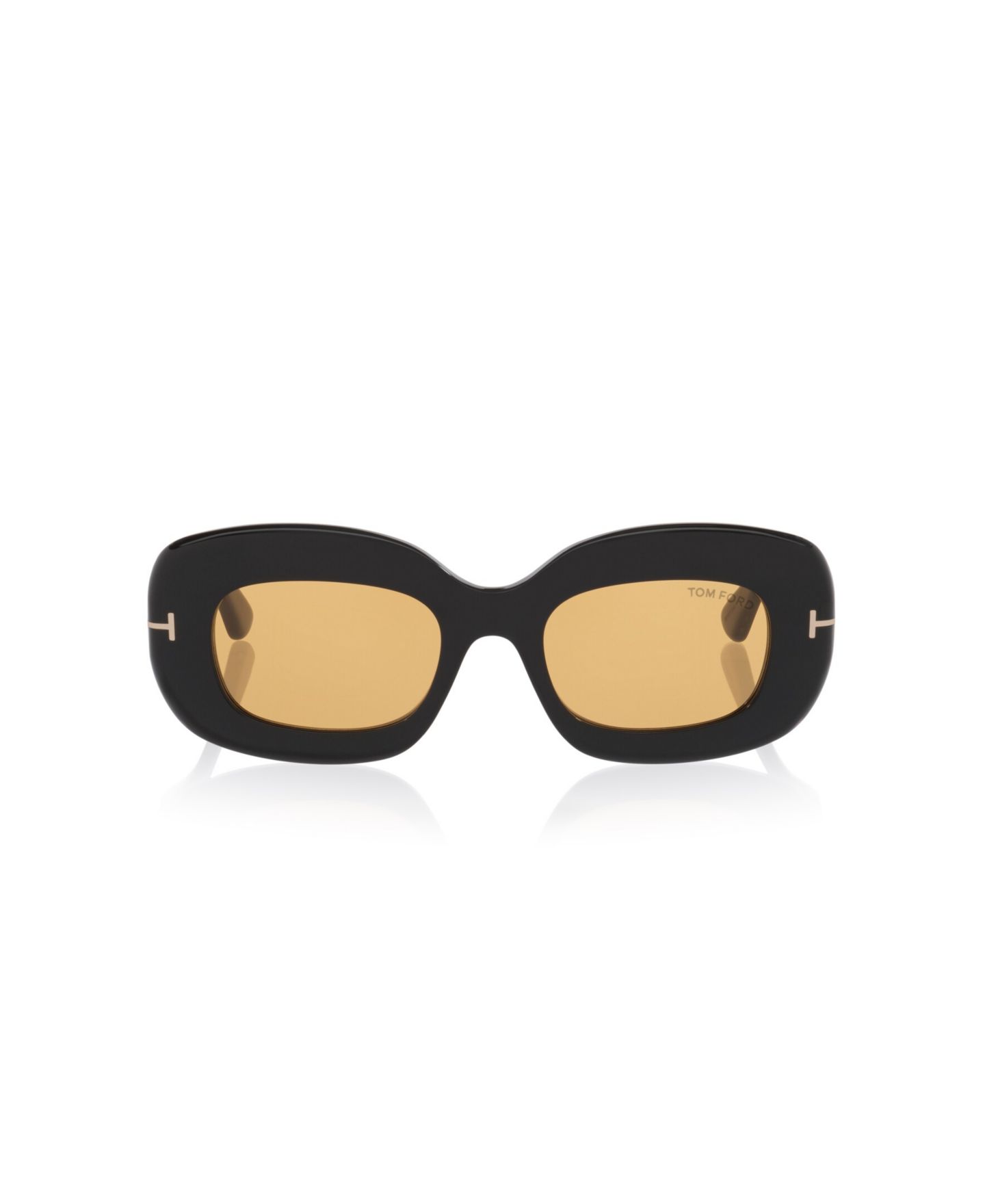 Женские солнцезащитные очки Tom Ford Rectangle Acetate Islay-02, цвет: Чёрный блестящий — фото 2