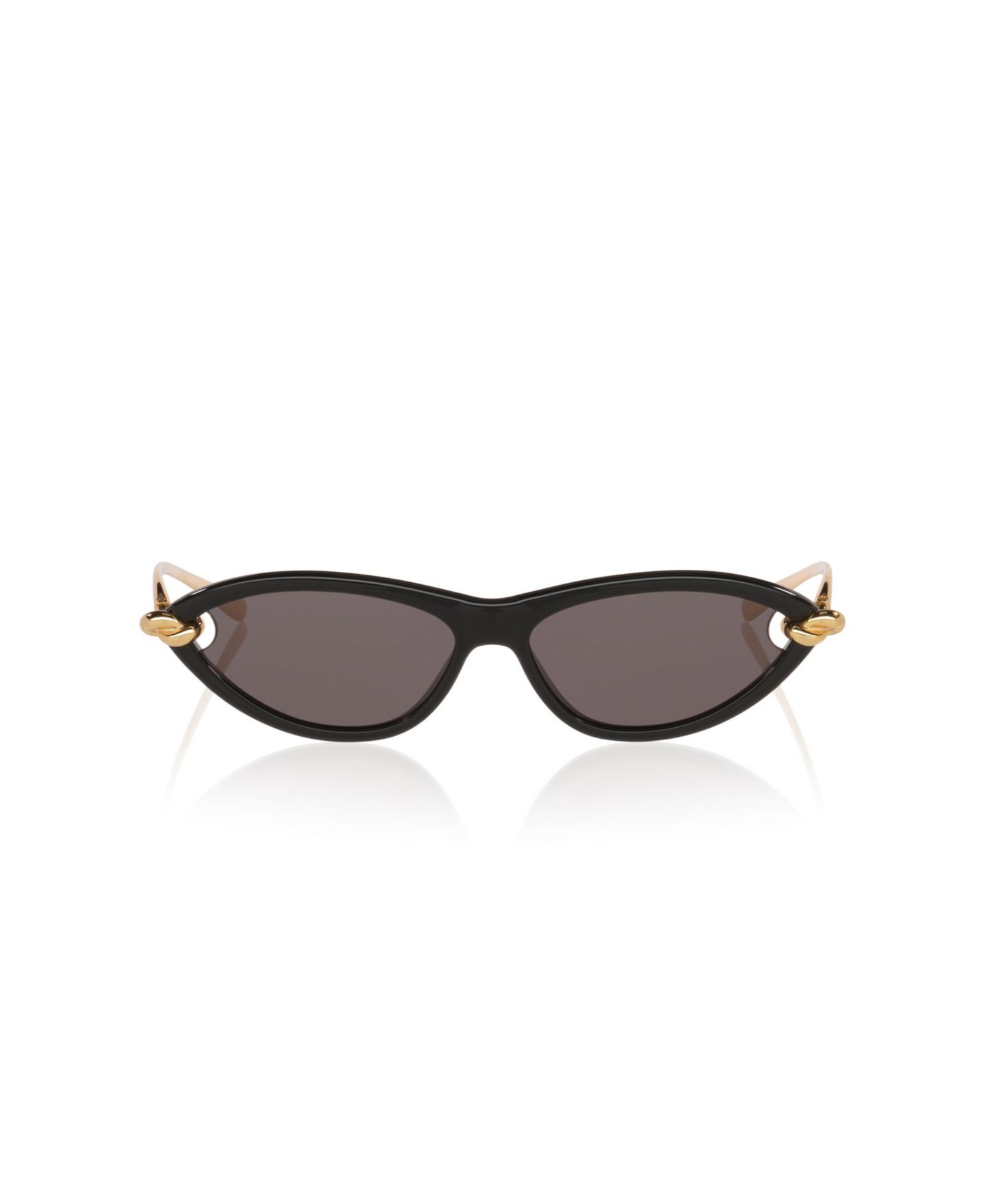 Женские солнцезащитные очки Bottega Veneta Cat Eye Signature Icons Sunglasses BV1390S, цвет: Чёрный — фото 2
