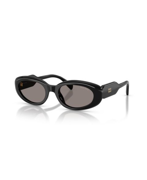 Женские солнцезащитные очки MIU MIU Oval Acetate Sunglasses MU C01S, цвет: Чёрный