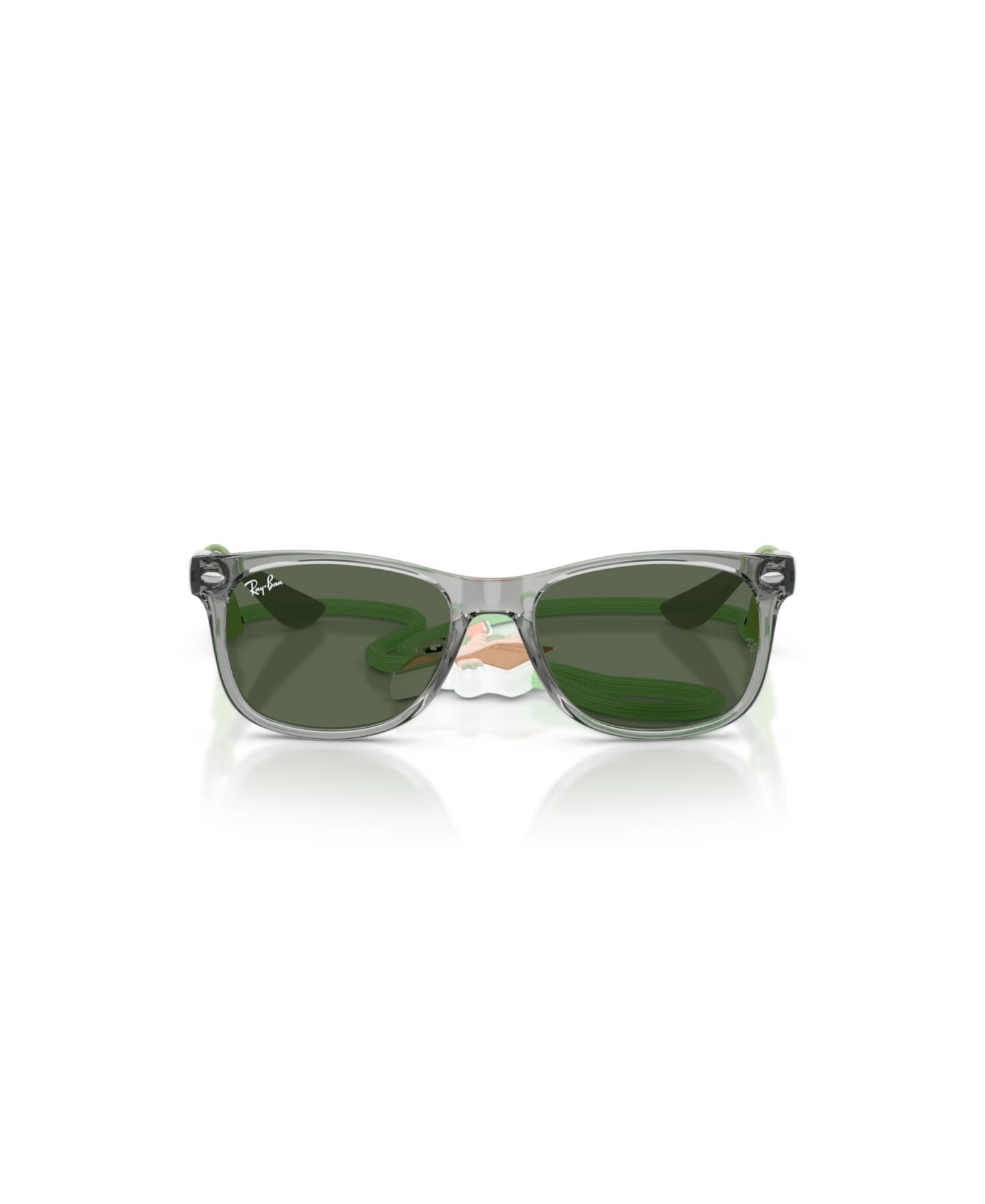 Детские солнцезащитные очки Ray-Ban Jr Star Wars Grogu Mini New Wayfarer, цвет: Прозрачный серый — фото 4