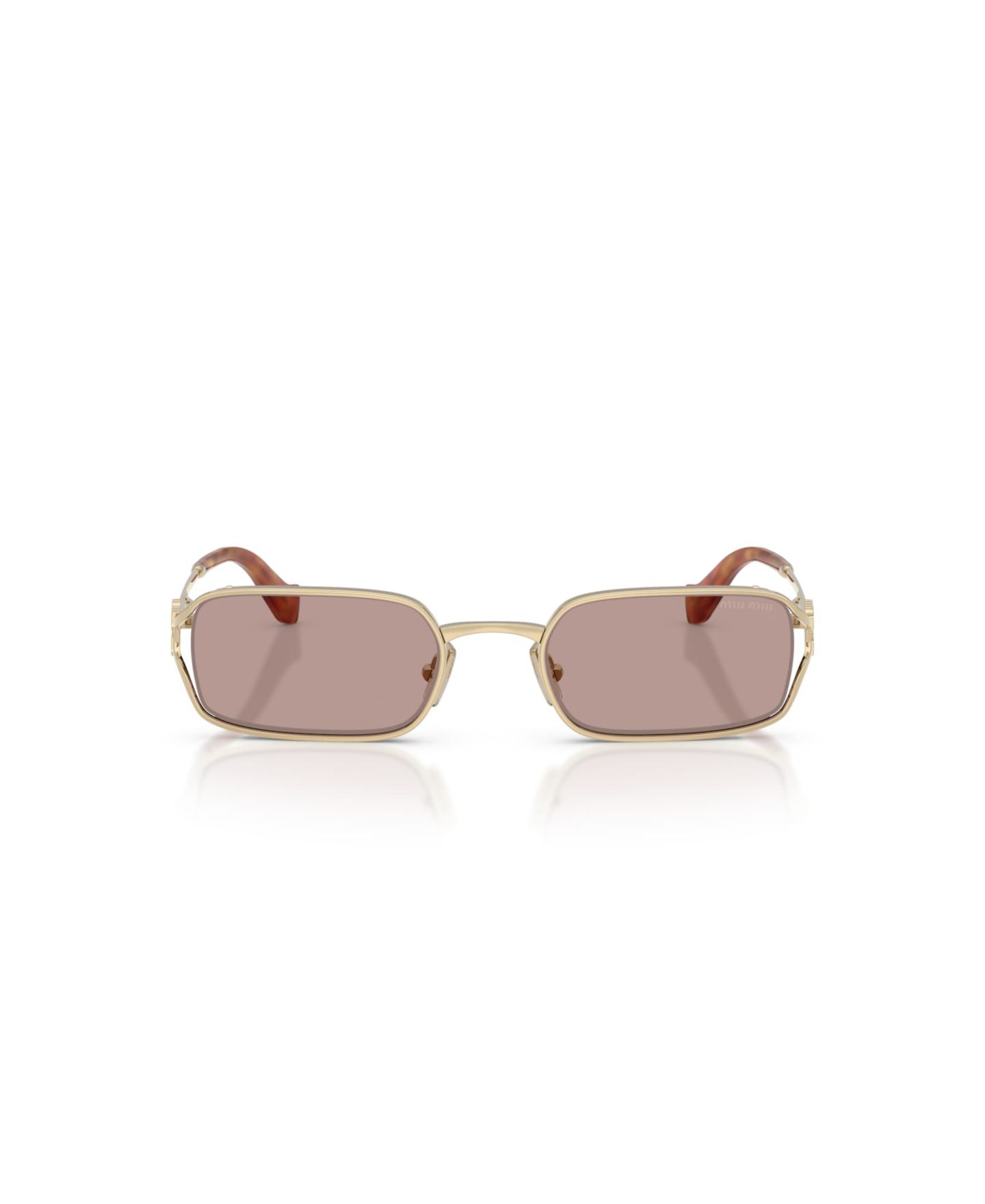 Женские солнцезащитные очки MIU MIU Sunglasses MU C50S, цвет: Бледный золотой — фото 4