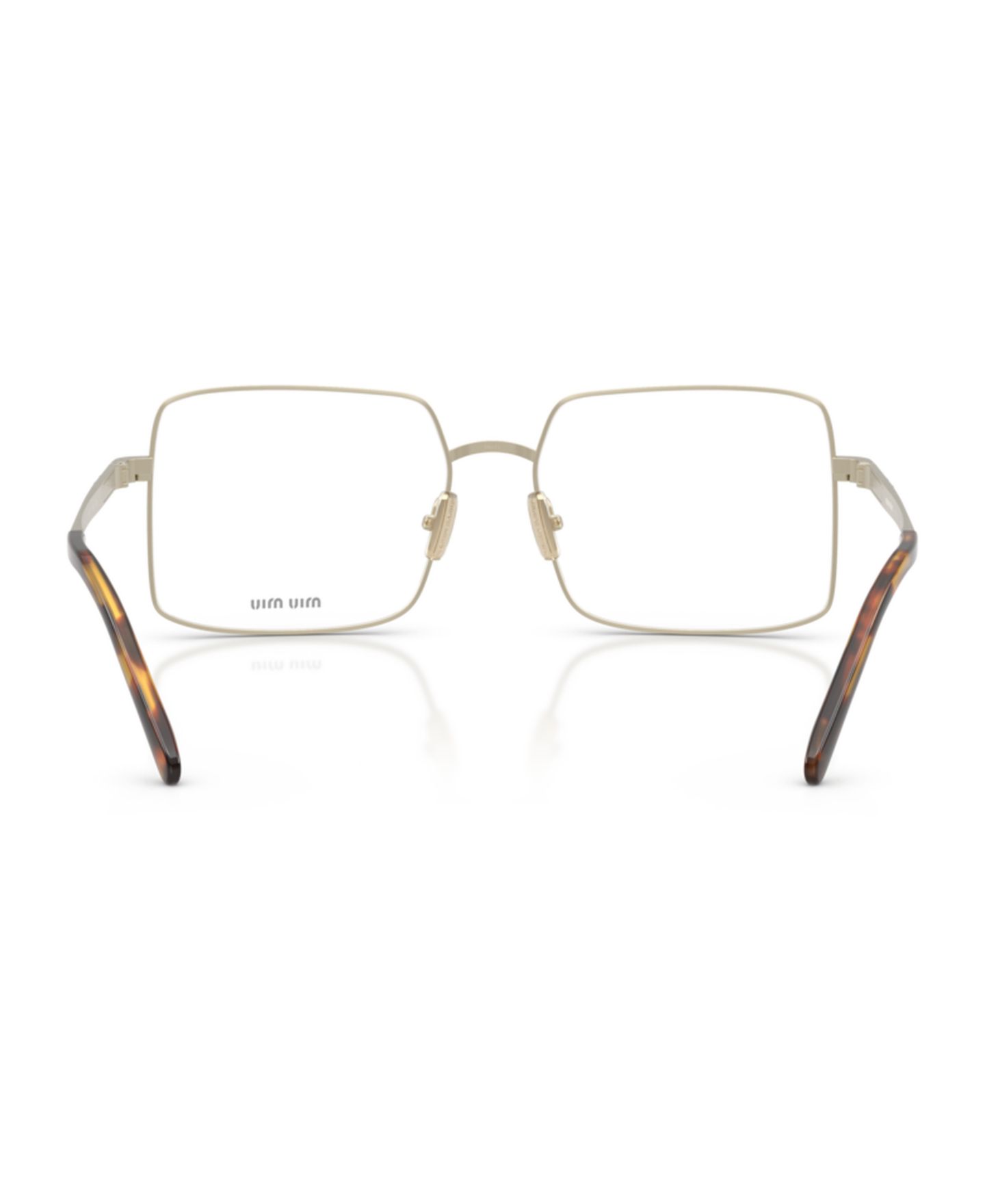 Женские очки MIU MIU Geometric Steel Eyeglasses MU C53S, цвет: Шампань — фото 4