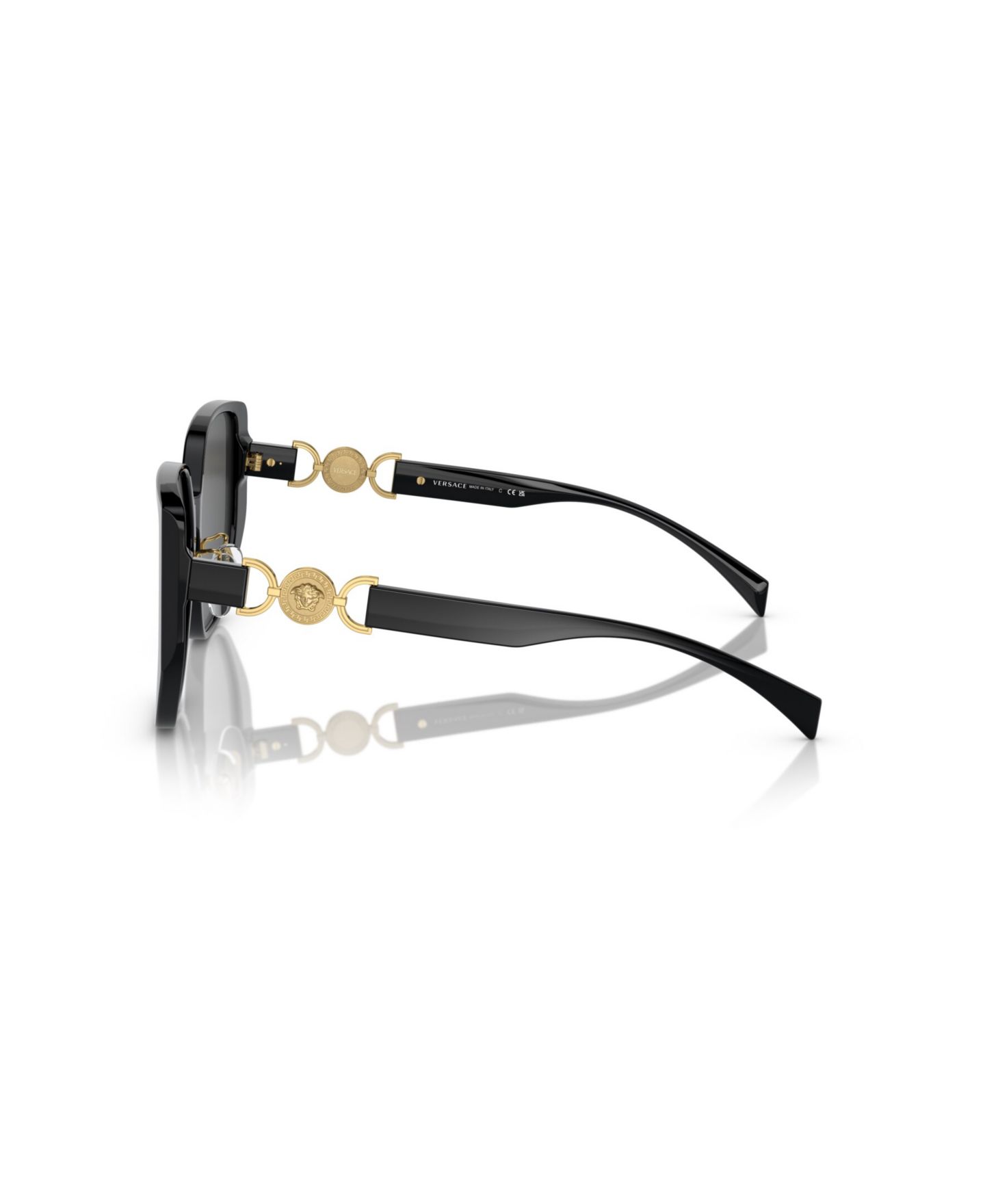 Женские солнцезащитные очки Versace Square Oversized Sunglasses VE4449D, цвет: Чёрный — фото 3