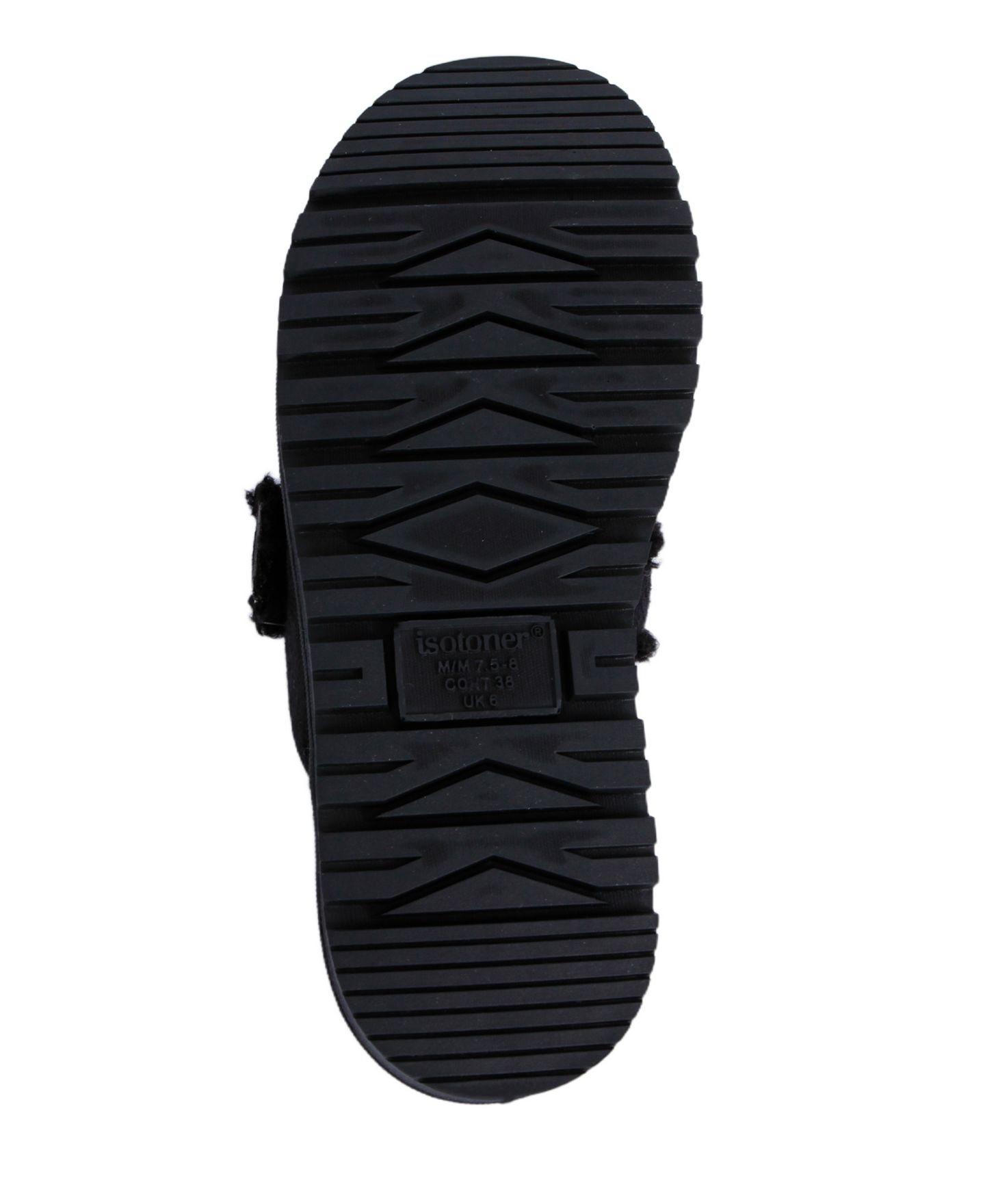Женские тапочки Isotoner Signature Buckle Scuff Slippers, цвет: Чёрный — фото 5