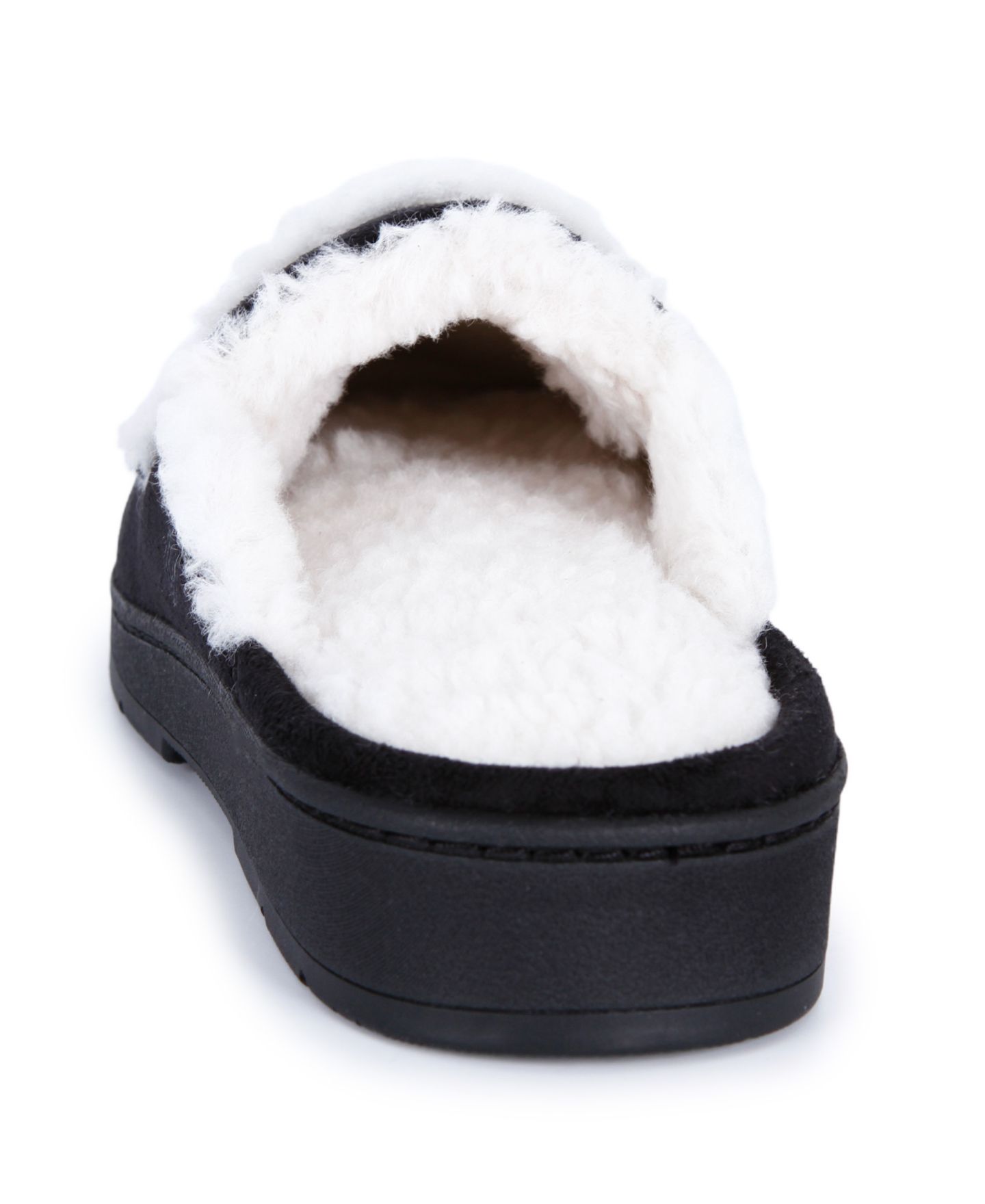 Женские тапочки Isotoner Signature Microsuede Scuff Slippers, цвет: Чёрный — фото 3