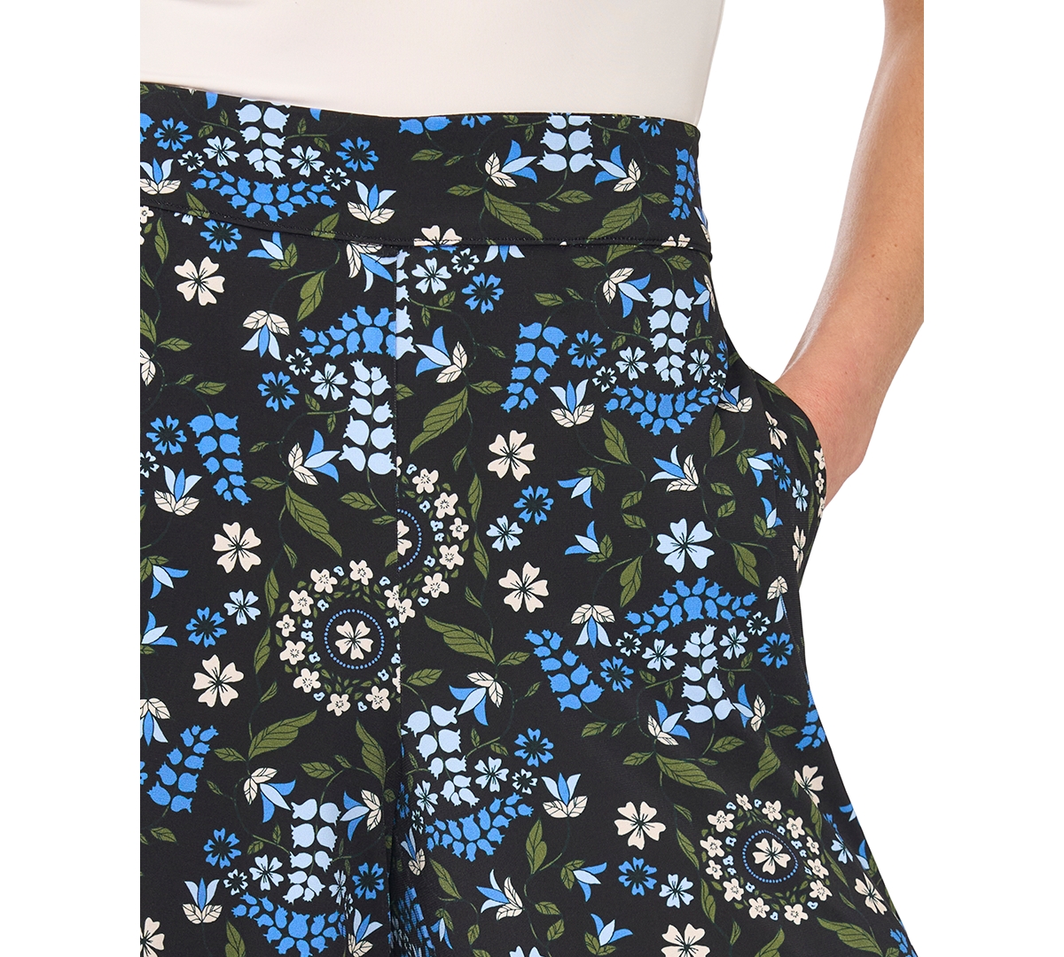 CeCe Women's Wide-Leg Pull-On Pants