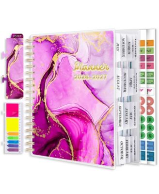 Academic 18 Month Planner Daily Weekly Monthly Calendar Organizer with Stickers Pocket Bookmark