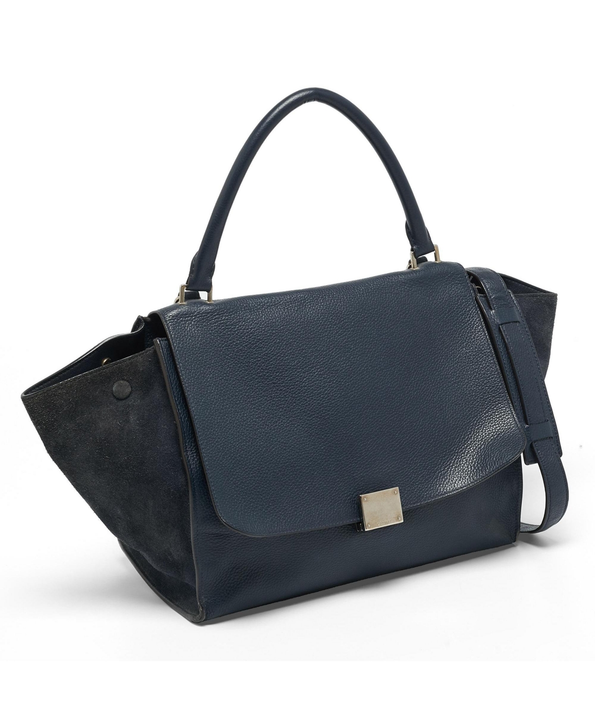 Pre-Owned Celine Women's Medium Trapeze Leather and Suede Top Handle Bag