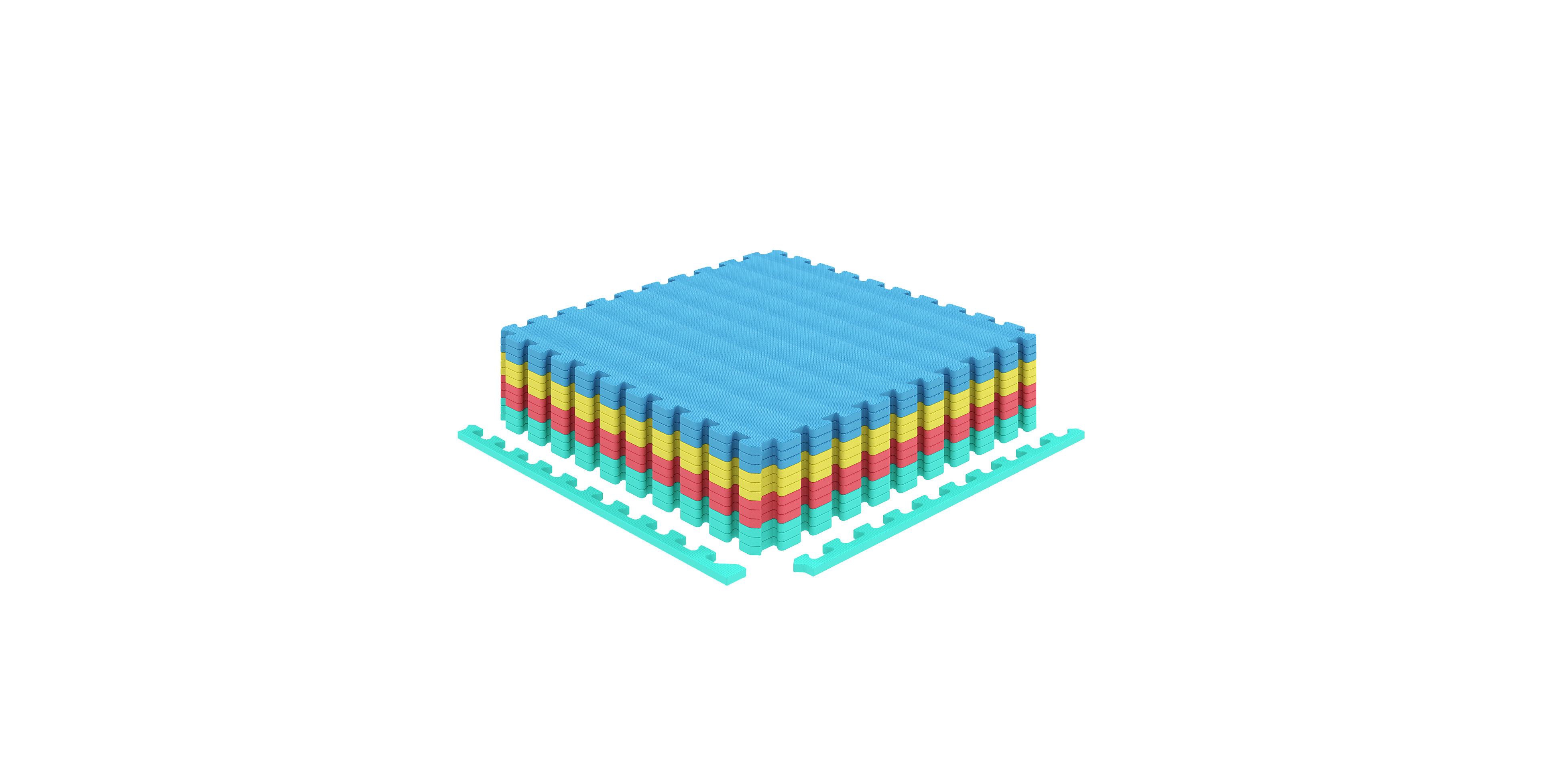 Costway Interlocking Eva Foam Floor Tiles with Boarders Non-Slip Protective Flooring