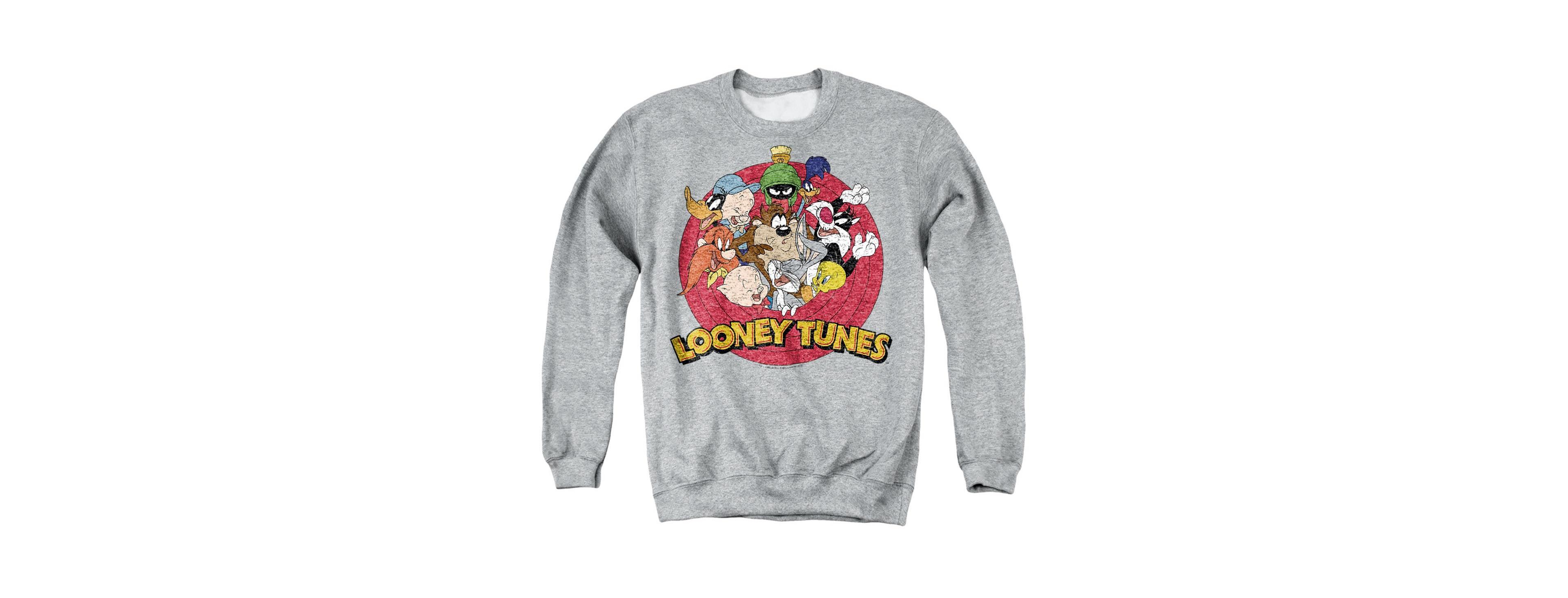 Looney Tunes Men's Smaller Group Graphic Classic-Fit Crewneck Sweatshirt