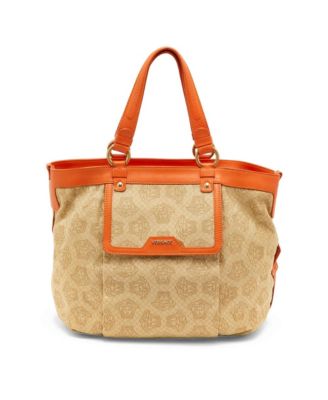 Women's Medusa Monogram Canvas-and-Leather Laptop Tote