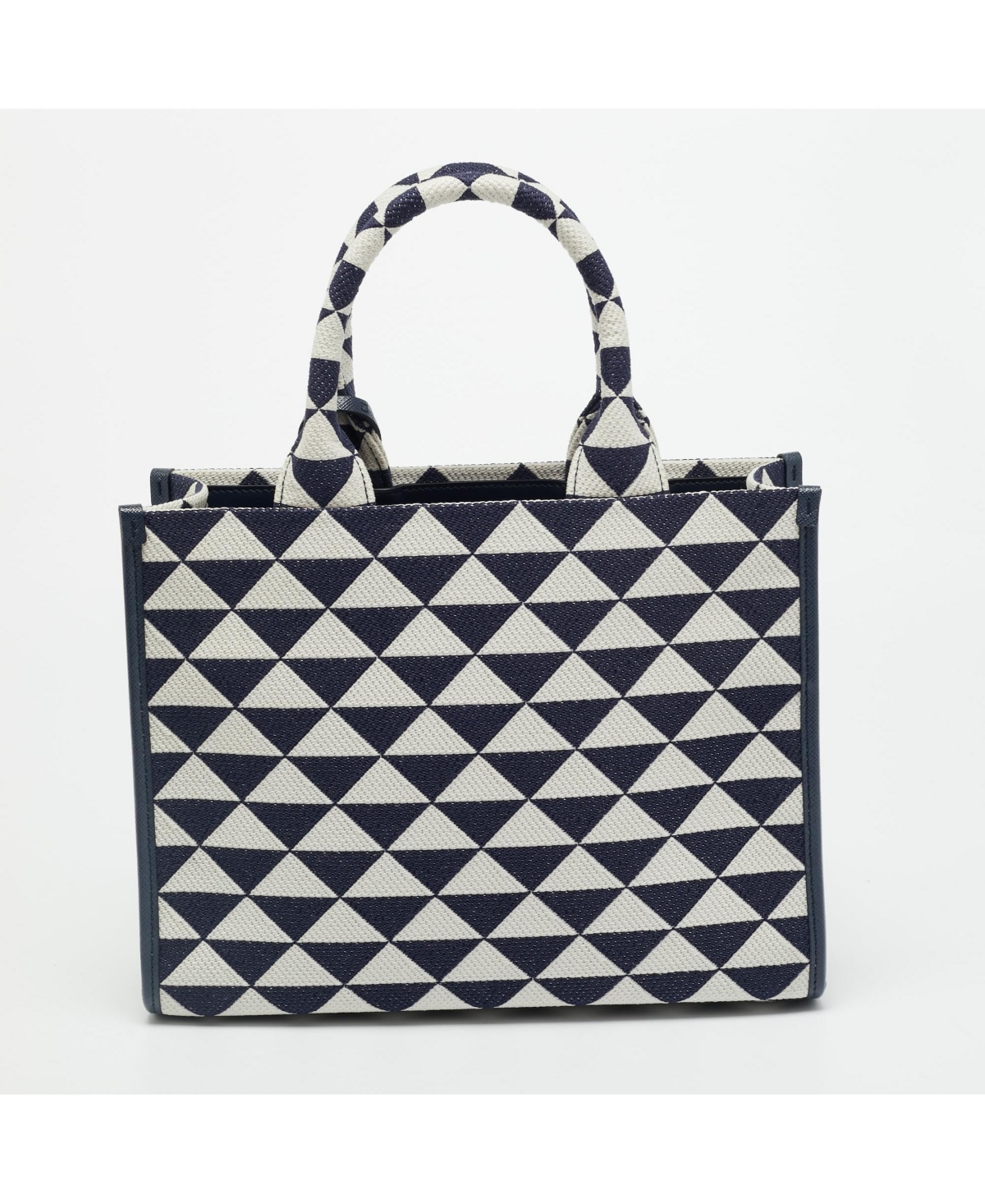 Pre-Owned Prada Women's Symbole Small Triangle Jacquard Tote