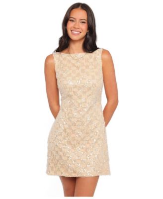 Women's Pasha Sequin Mini Boat-Neck Dress
