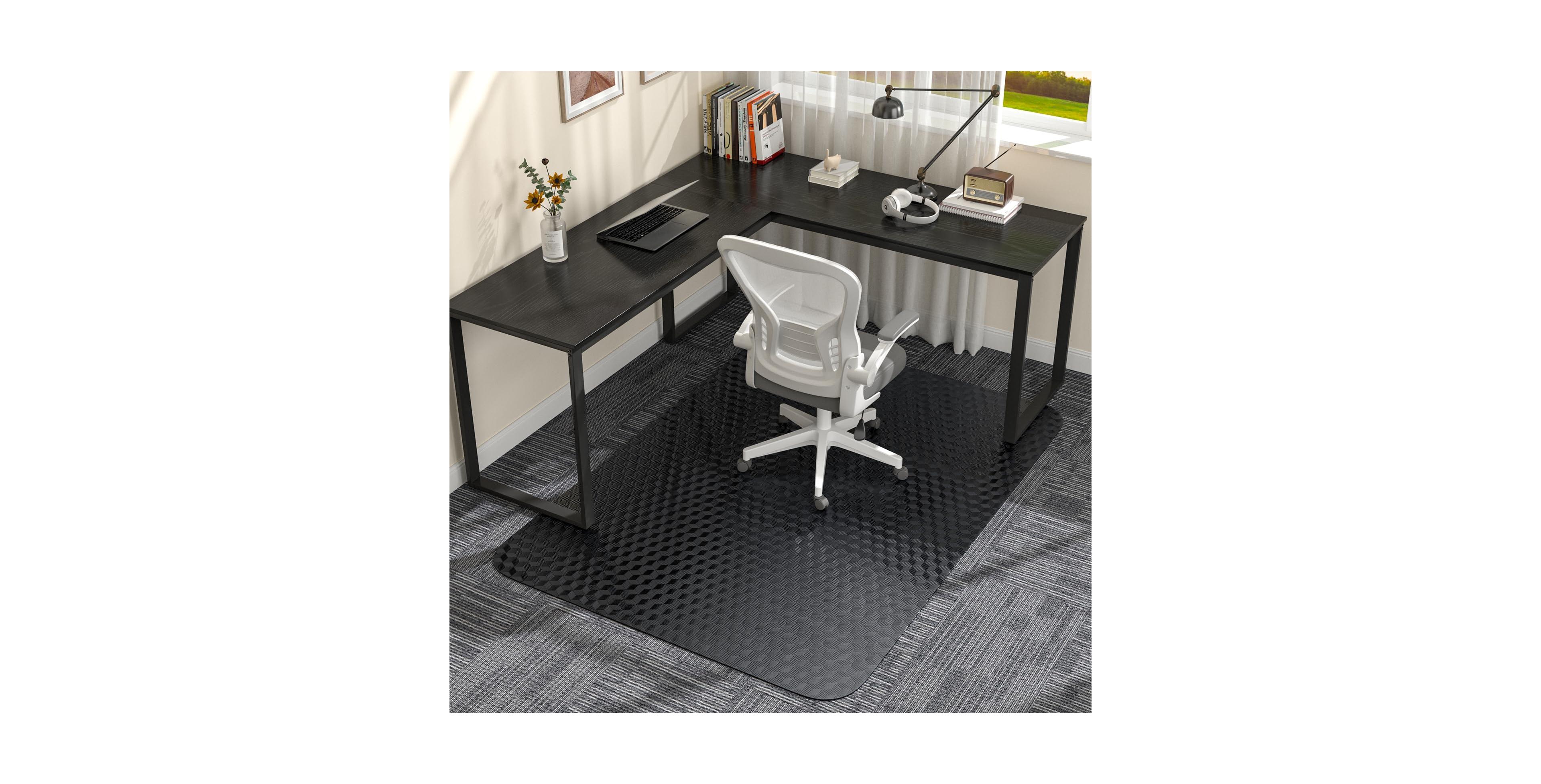 Danrong Low Pile Carpet Chair Mat Heavy Duty Smooth Glide Floor Protector