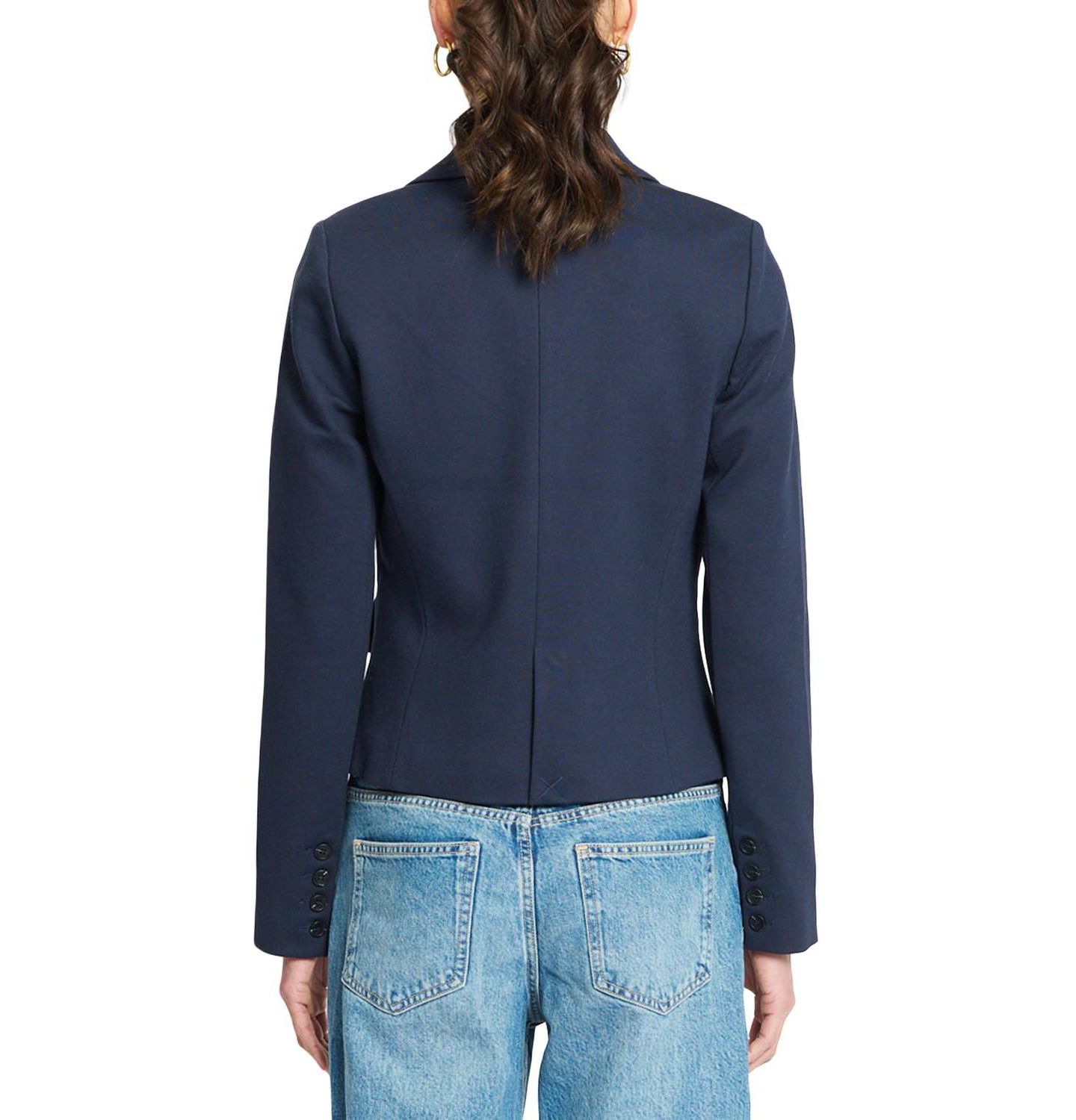 Женский пиджак Central Park West Astrid Argyle Sweater Dickey Jacket Blazer, цвет: Тёмно-синий комбинированный — фото 3