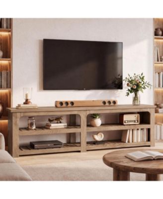 70.9" TV Stand for 55/65/70/75-Inch TV,2-Tier Media Console